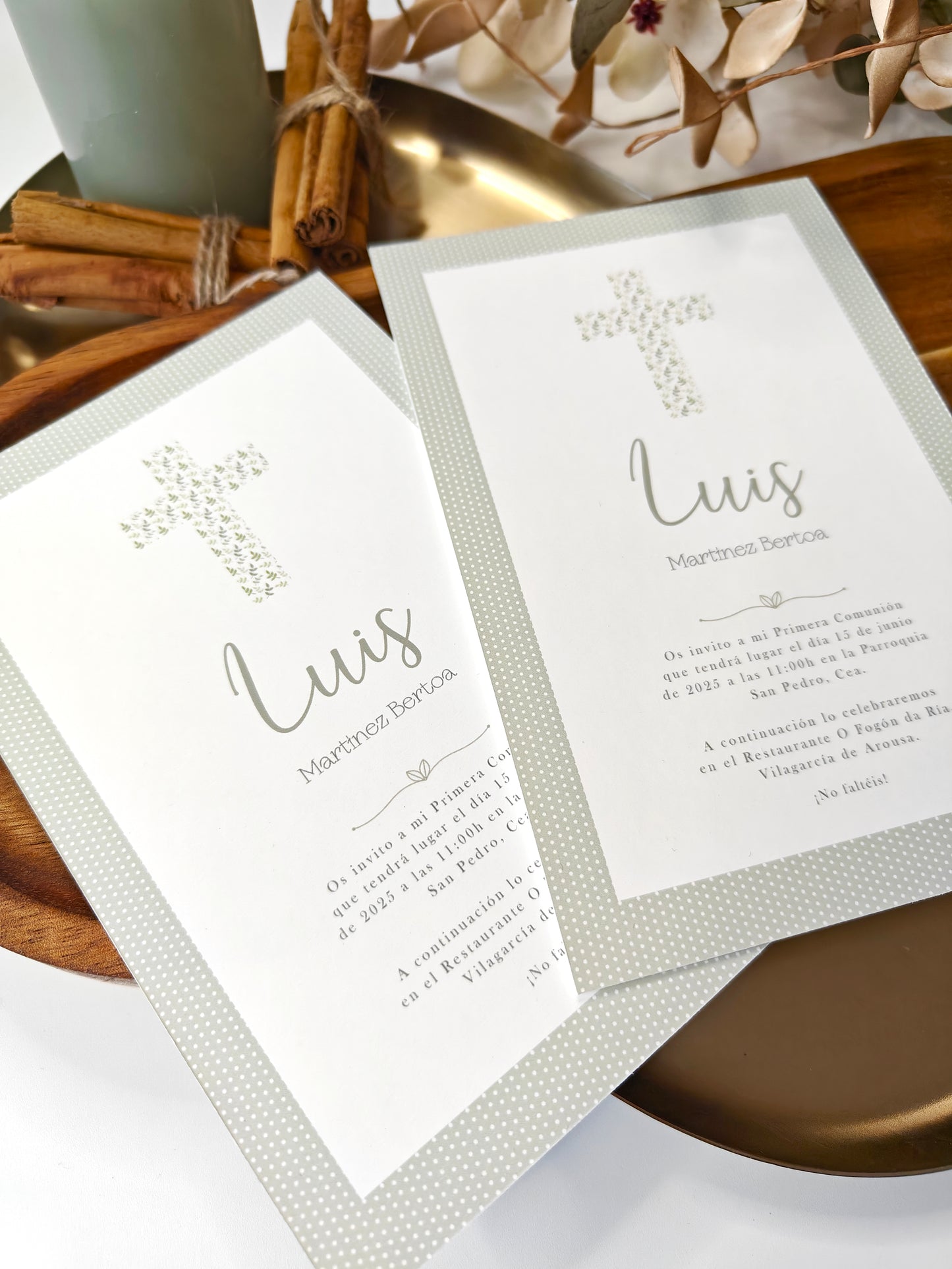 Invitación impresa personalizada Comunón COLECCIÓN IMAGINE CRUZ