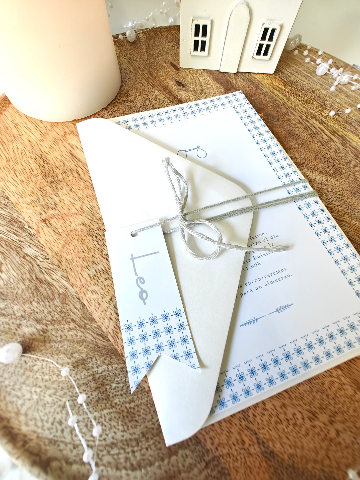 Invitación impresa personalizada Bautizo COLECCIÓN CIGÜEÑA