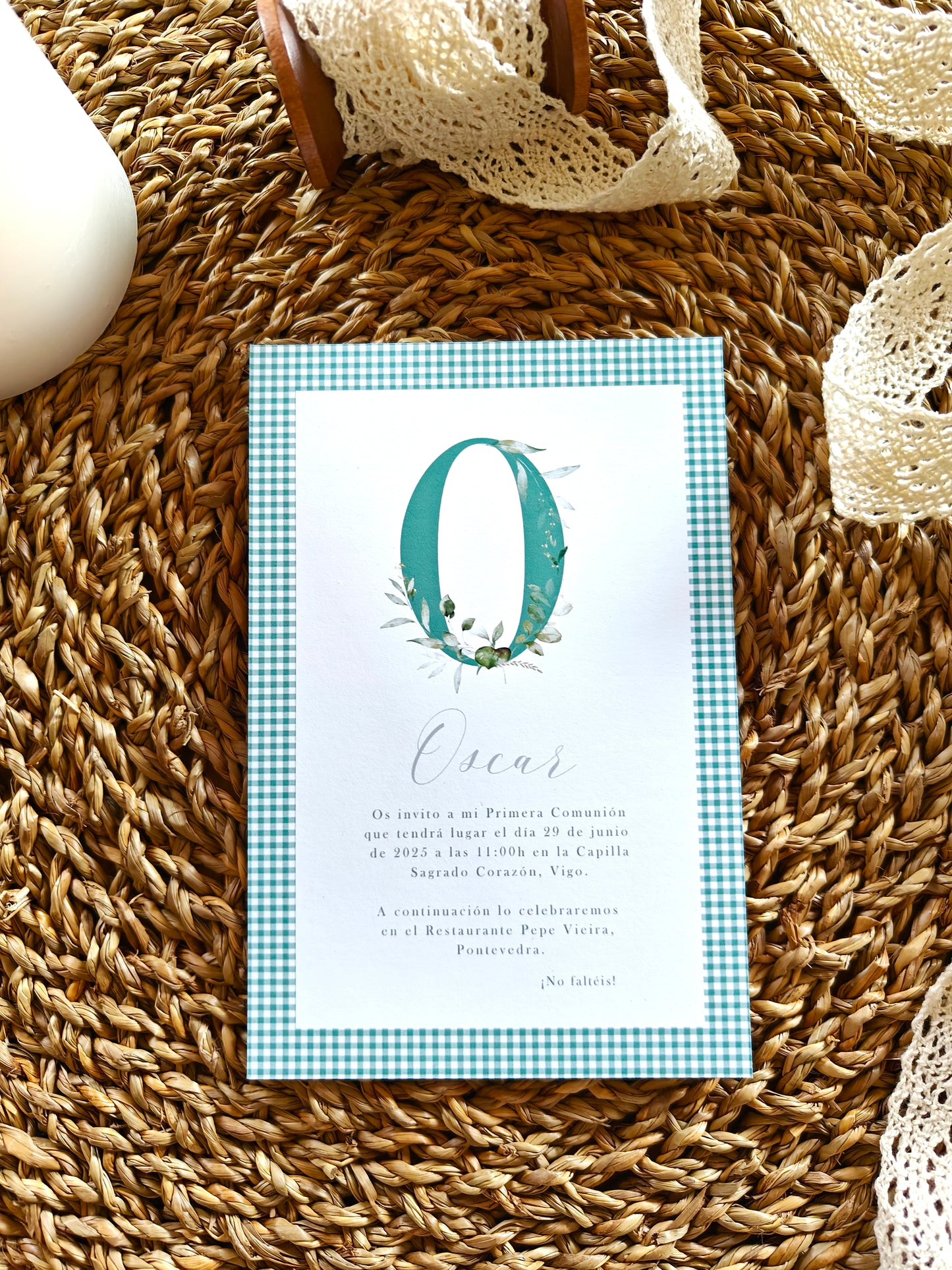 Invitación impresa personalizada Comunión COLECCIÓN VERONA