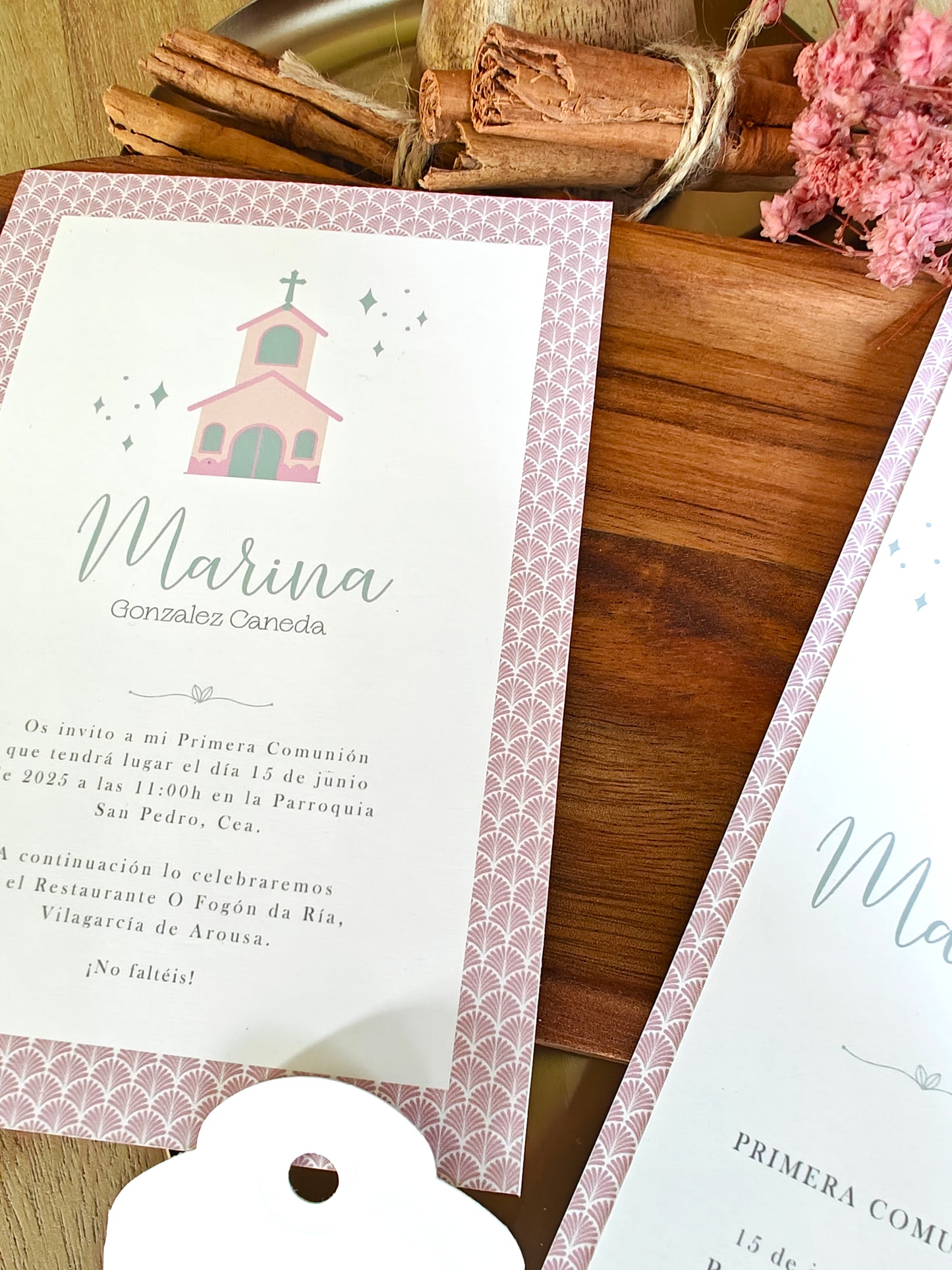 Invitación impresa personalizada Comunón COLECCIÓN IMAGINE CAPILLA