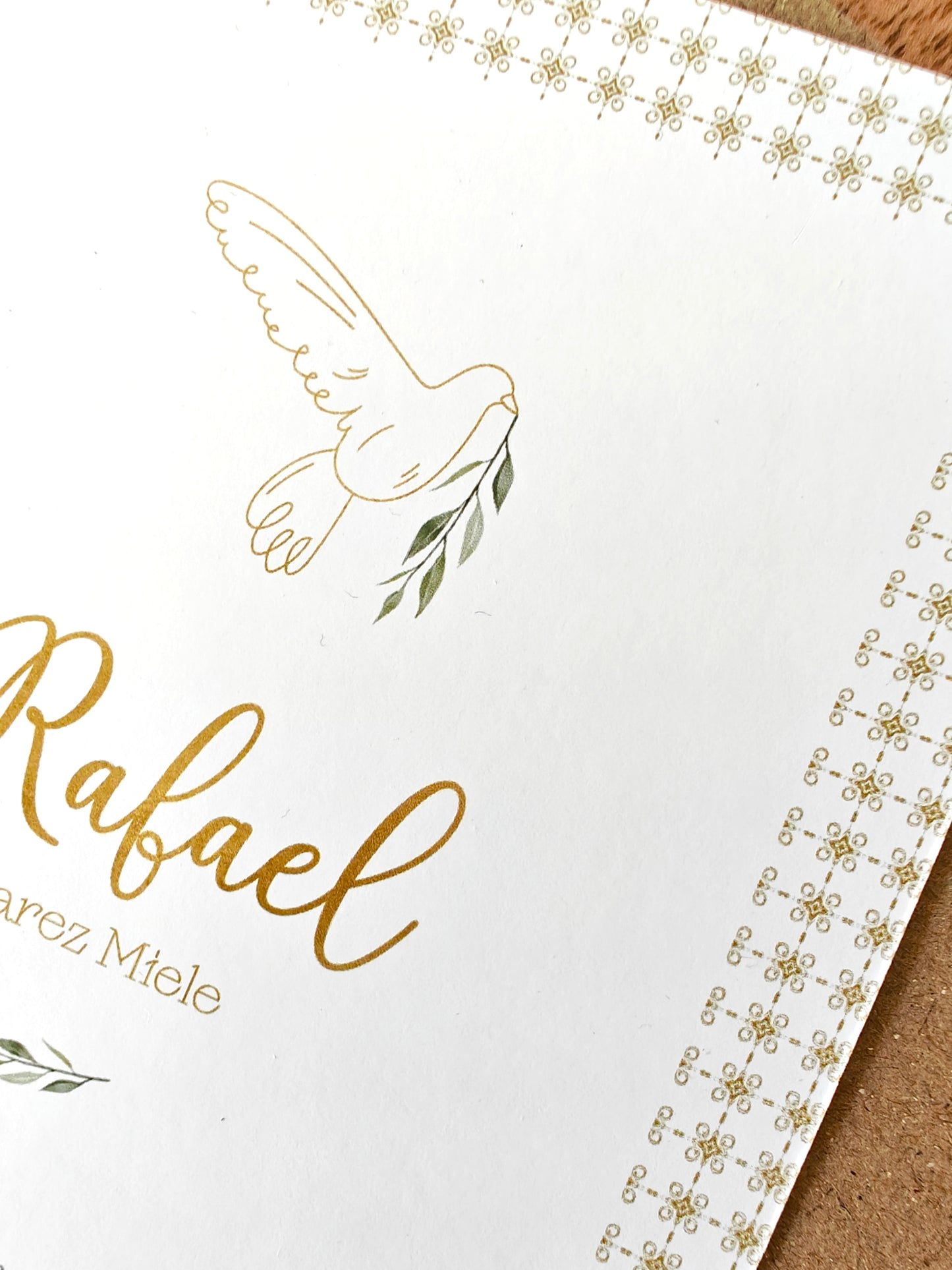 Invitación impresa personalizada Comunión COLECCIÓN PAZ