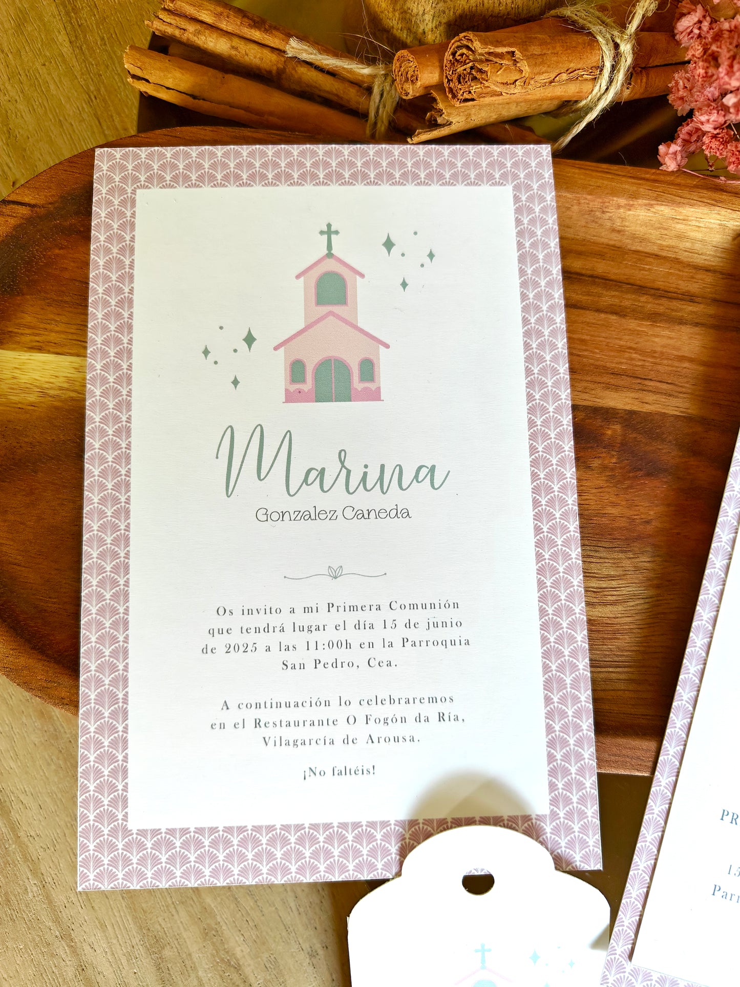 Invitación impresa personalizada Comunón COLECCIÓN IMAGINE CAPILLA