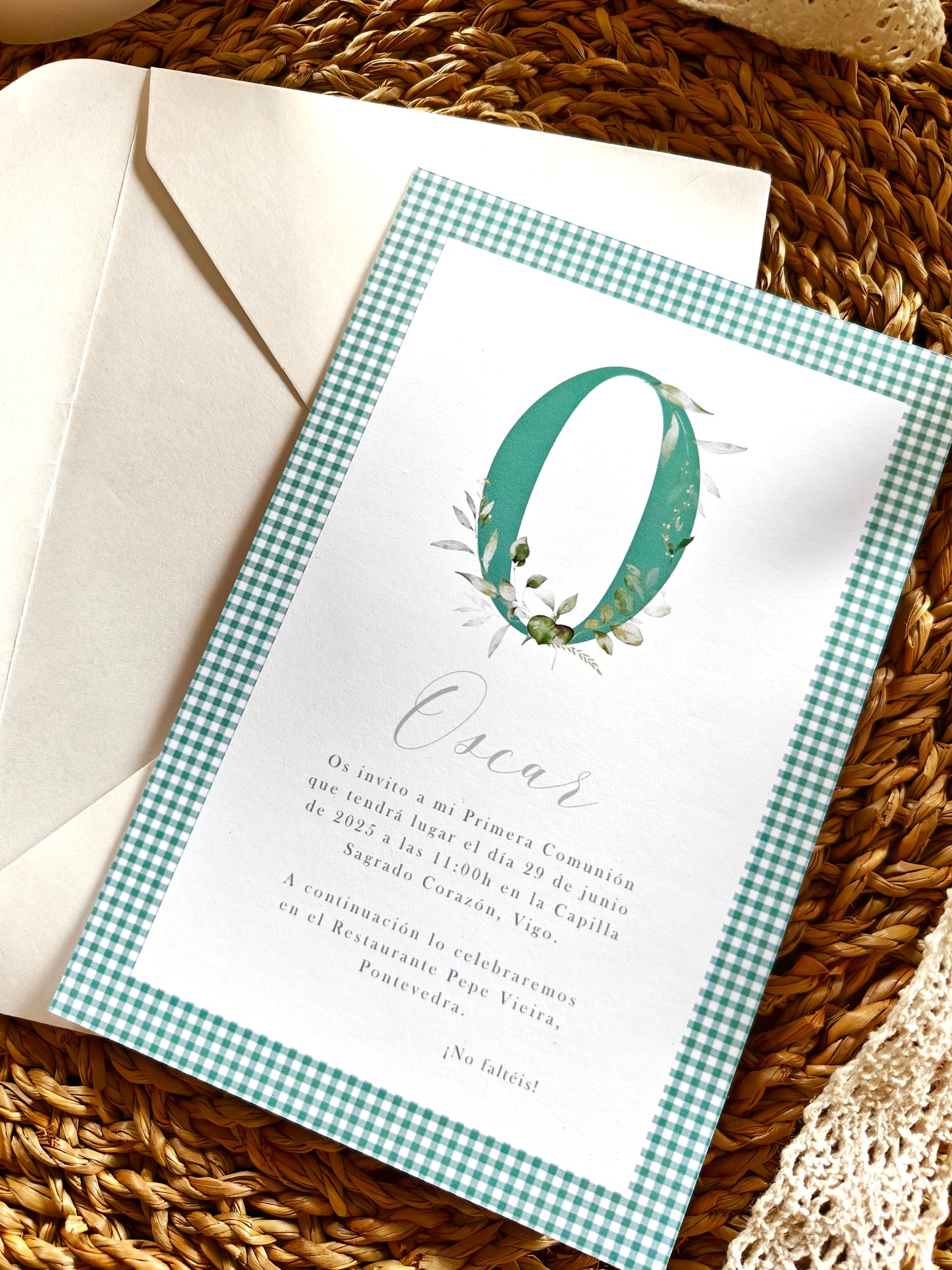 Invitación impresa personalizada Comunión COLECCIÓN VERONA
