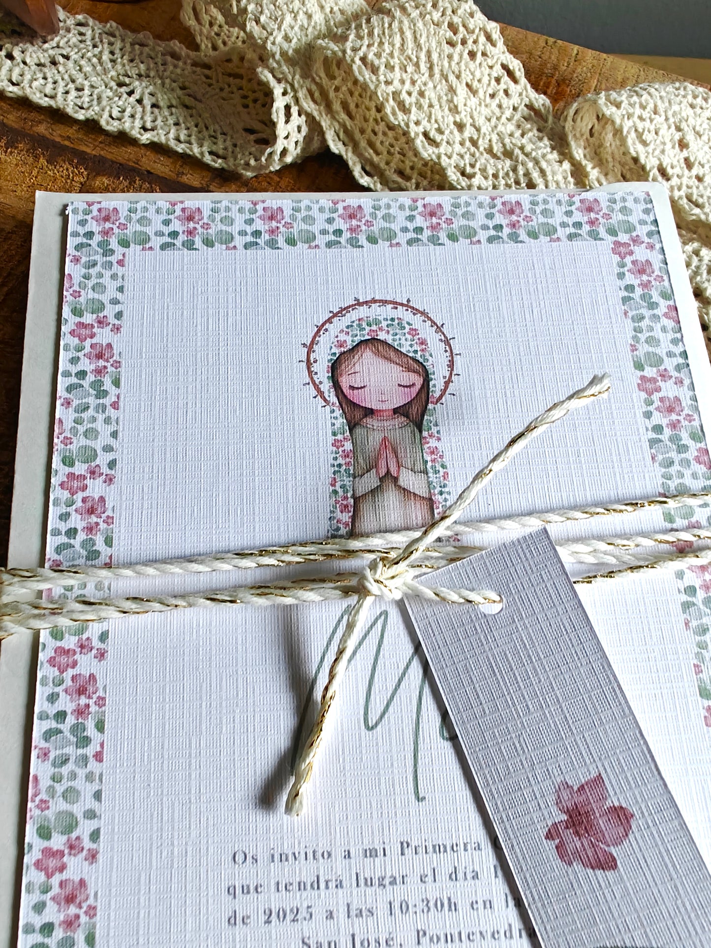 Invitación impresa personalizada Comunión COLECCIÓN VIRGENCITA