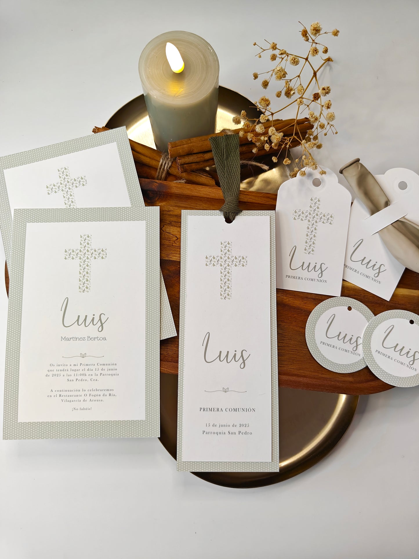 Invitación impresa personalizada Comunón COLECCIÓN IMAGINE CRUZ