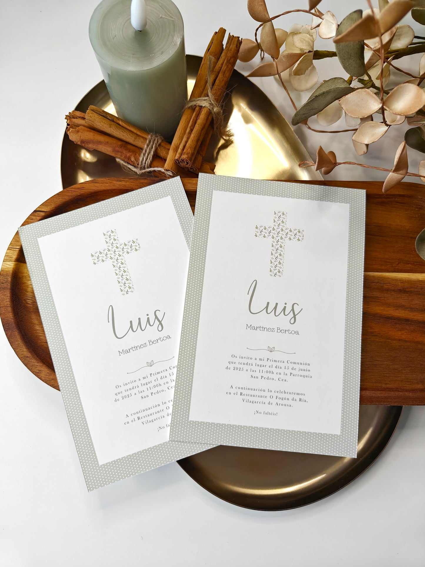Invitación impresa personalizada Comunón COLECCIÓN IMAGINE CRUZ