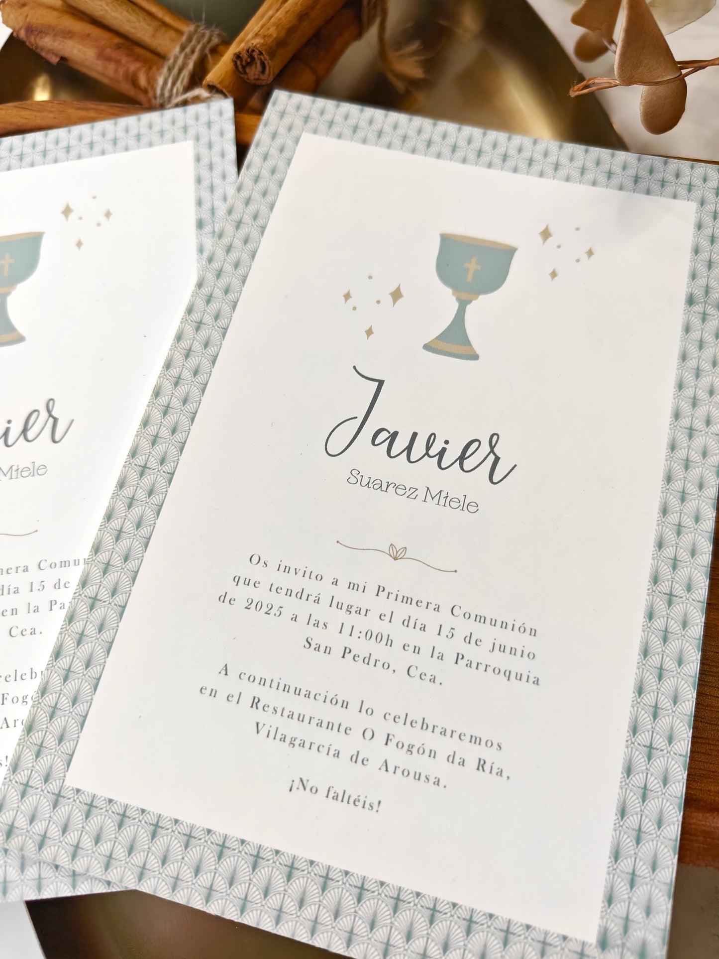 Invitación impresa personalizada Comunón COLECCIÓN IMAGINE CALIZ