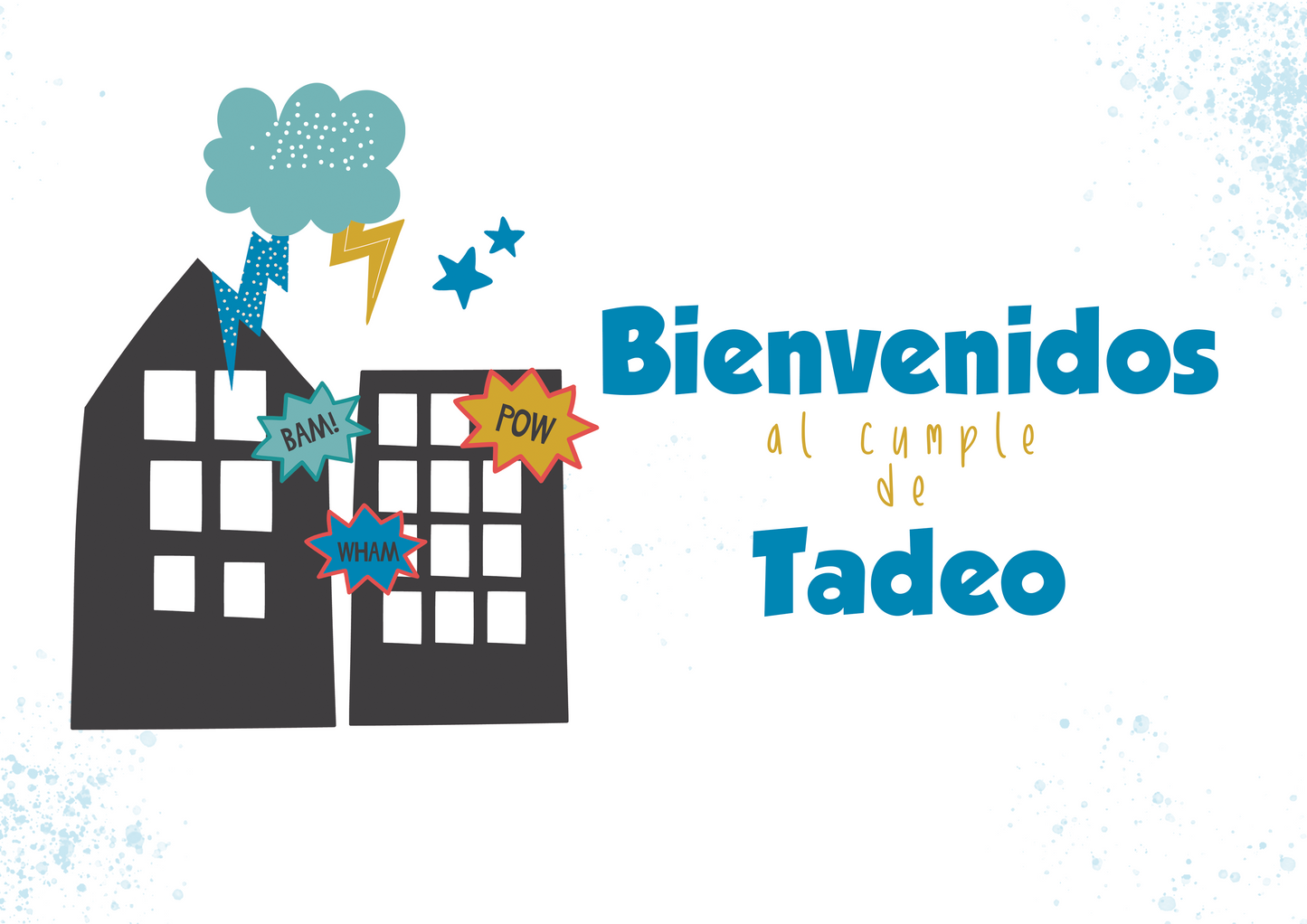 Láminas x 2 Bienvenidos y Rincón dulce personalizadas Festejos y cumpleaños