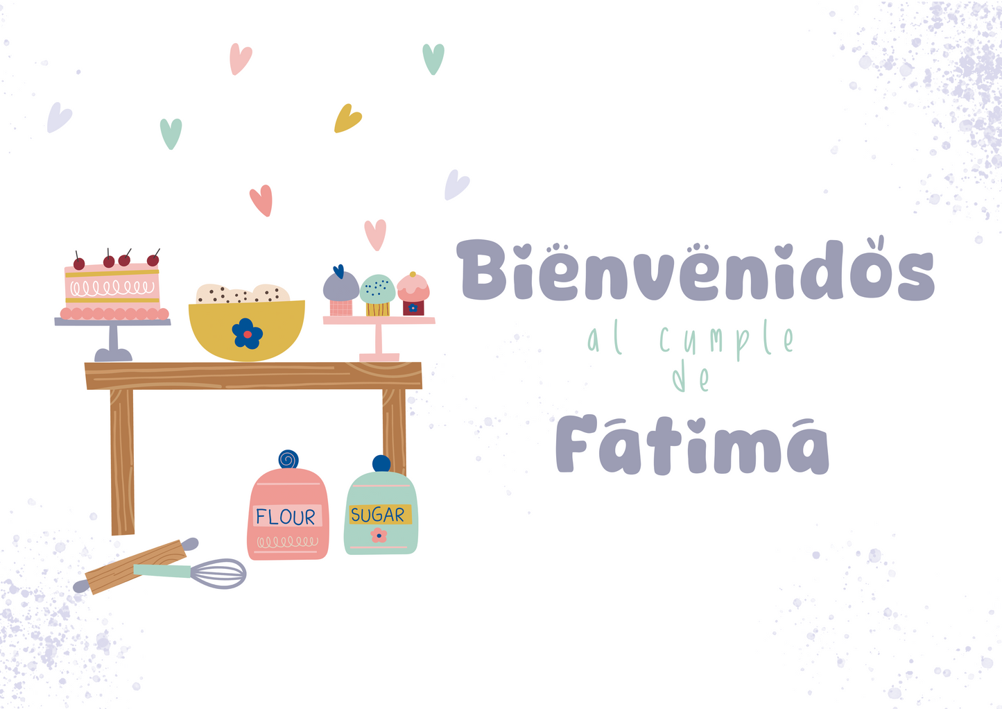 Láminas x 2 Bienvenidos y Rincón dulce personalizadas Festejos y cumpleaños
