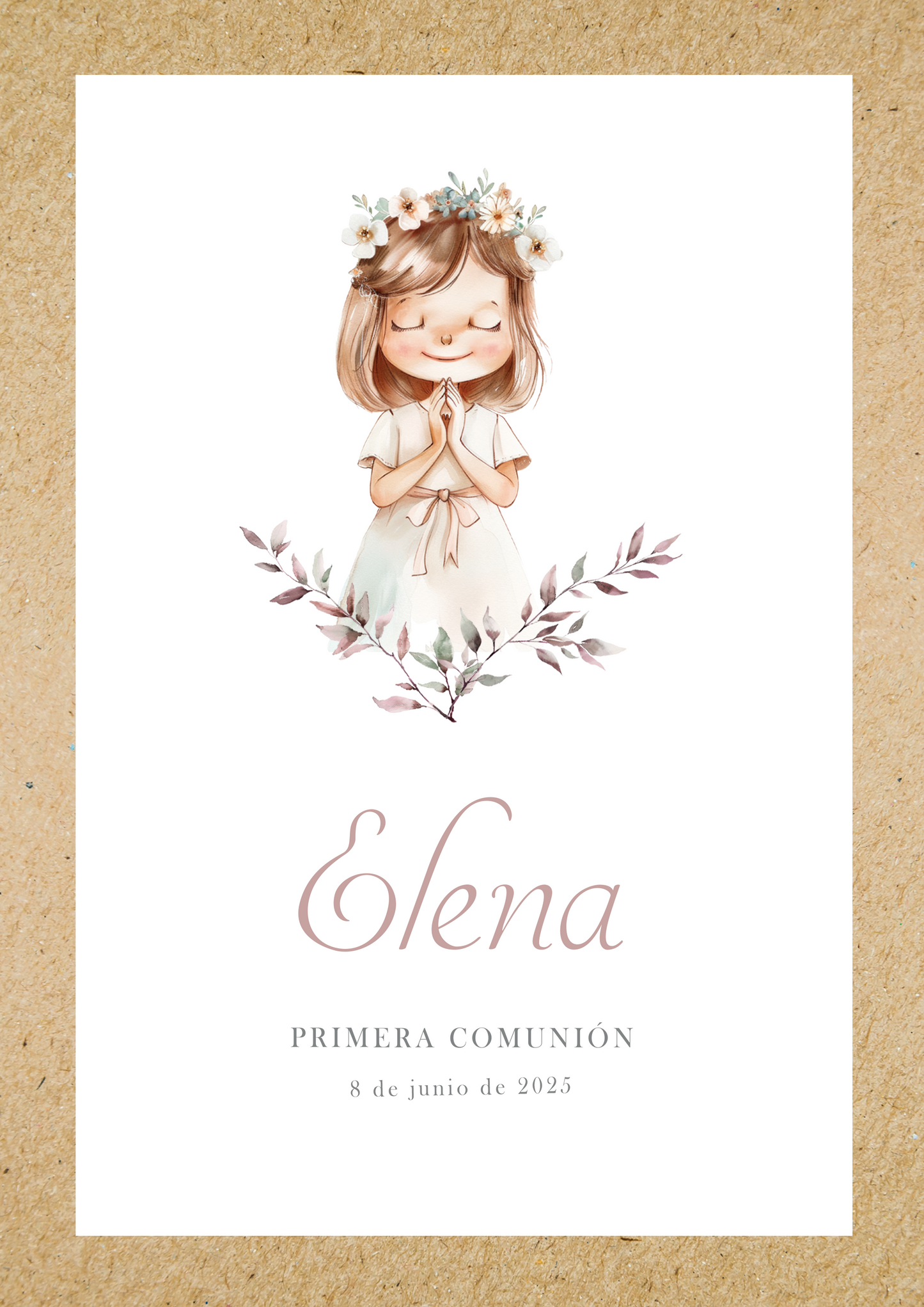 Láminas decorativas impresas personalizadas Comunión COLECCIÓN FOREST
