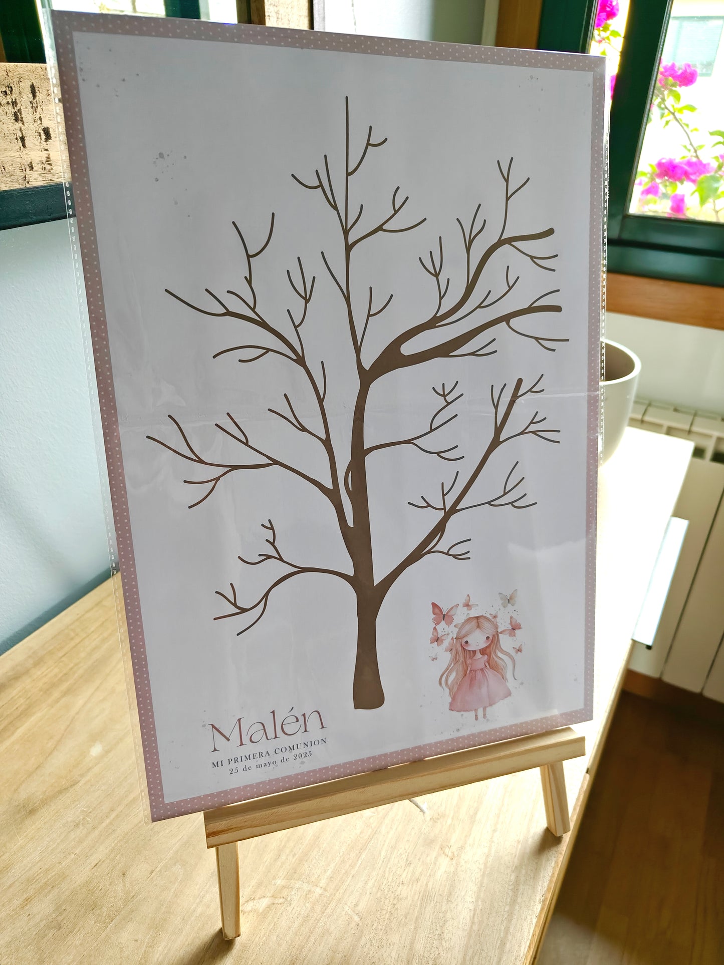 Lámina de huellas, personalizada Comunión COLECCIÓN BUTTERFLY