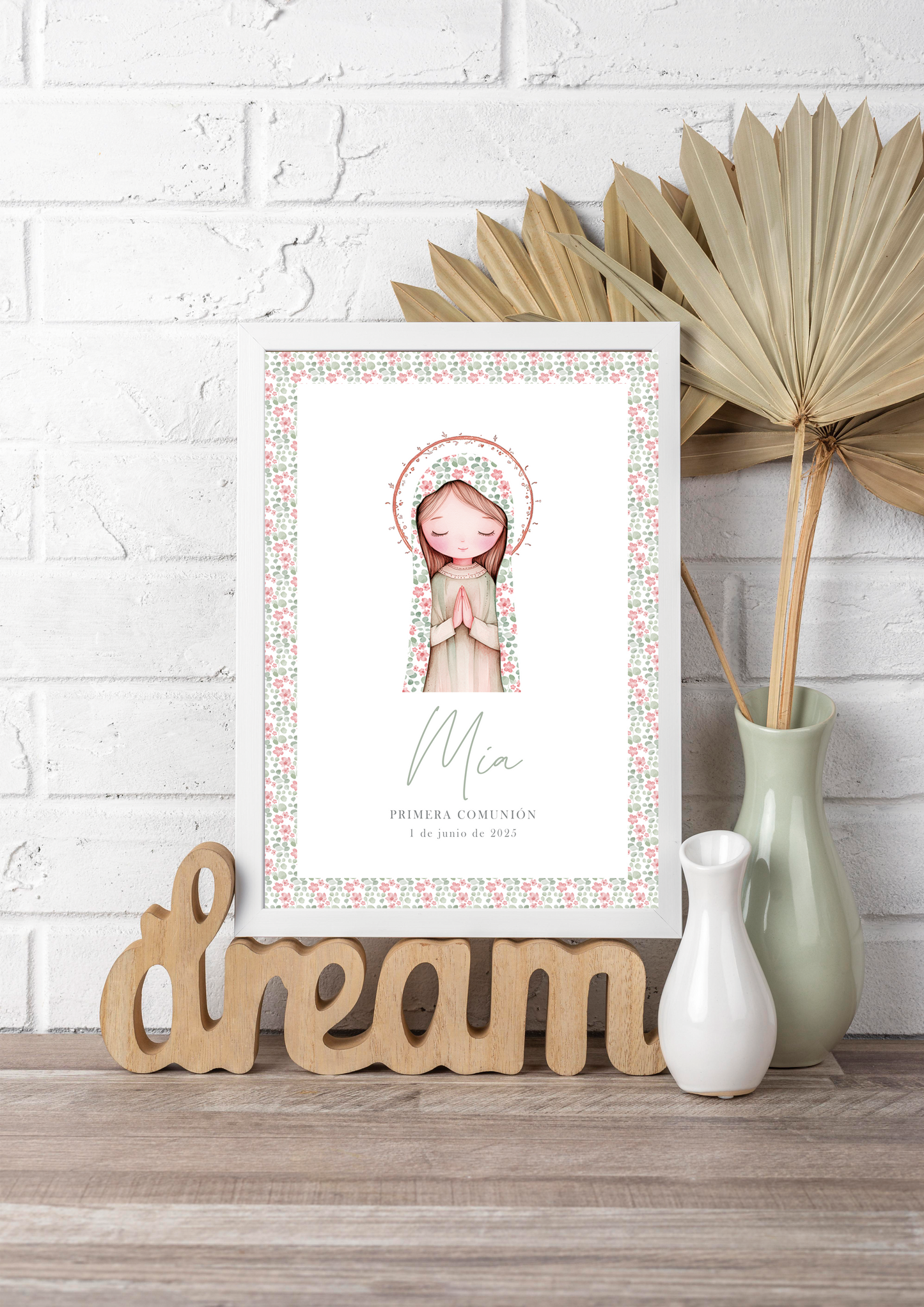 Láminas decorativas impresas personalizadas Comunión COLECCIÓN VIRGENCITA