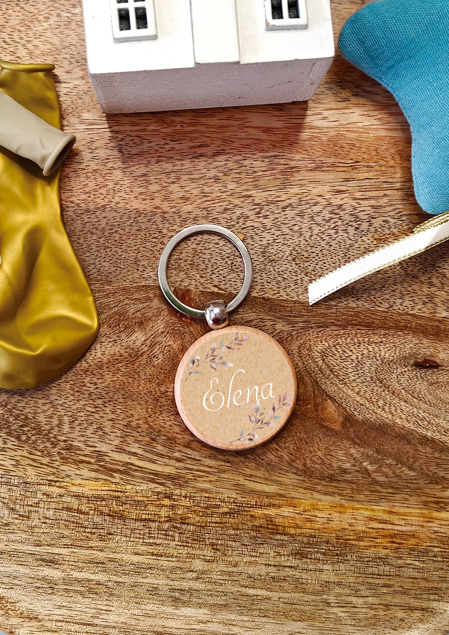 Llavero madera personalizado Primera Comunión COLECCIÓN FOREST