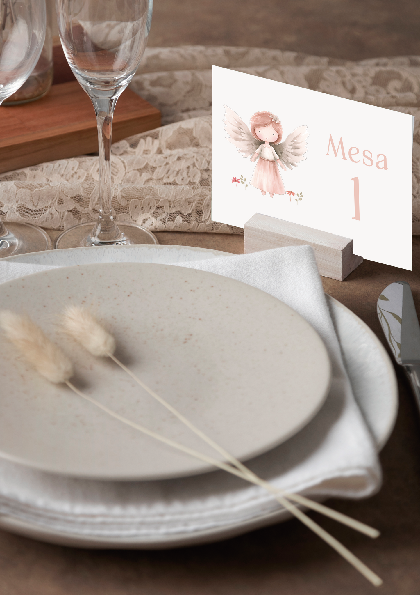 Pack x 10u Número de mesa personalizado Primera Comunión COLECCIÓN ANGELITO