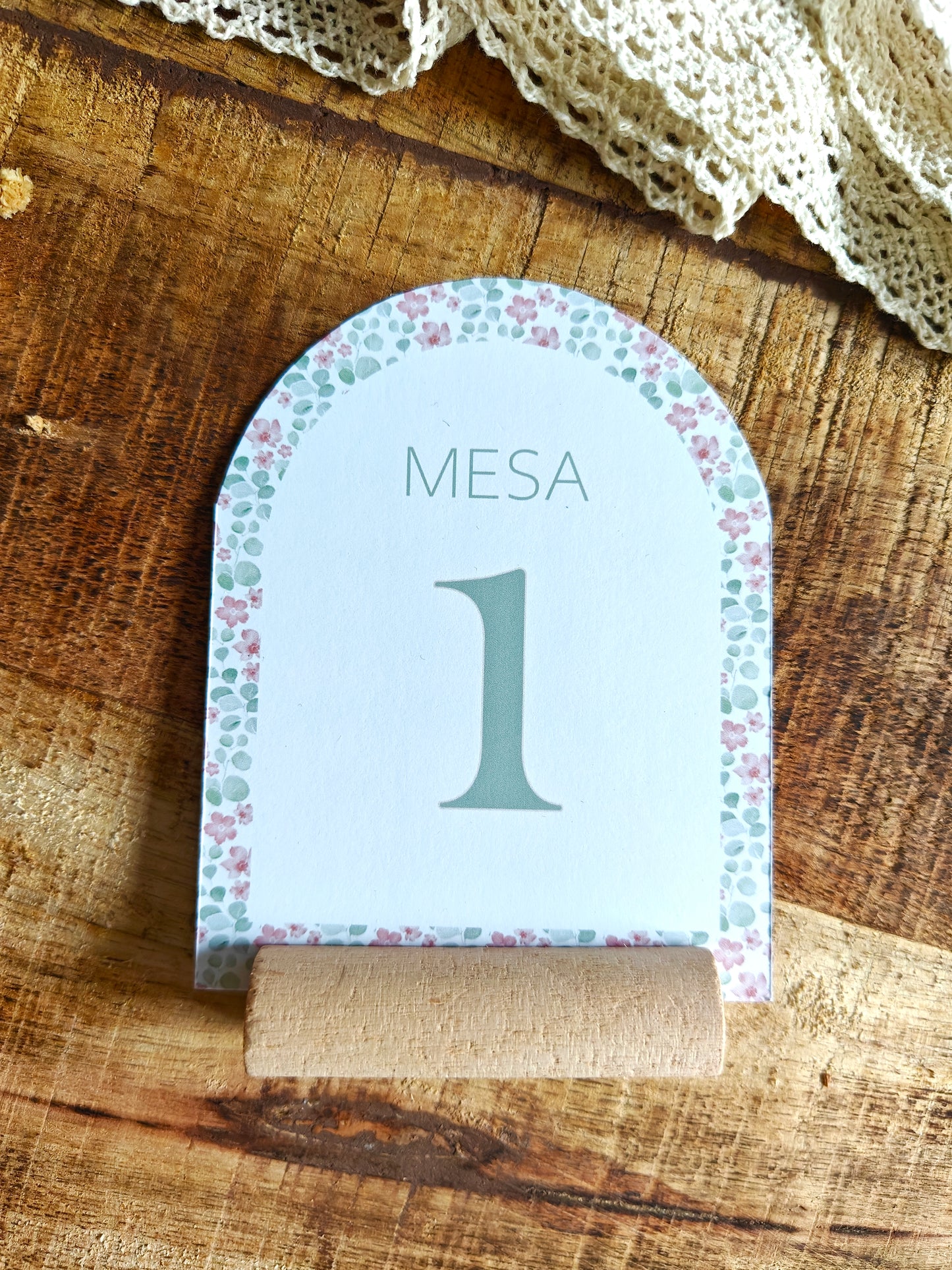Número de mesa personalizado Primera Comunión COLECCIÓN VIRGENCITA