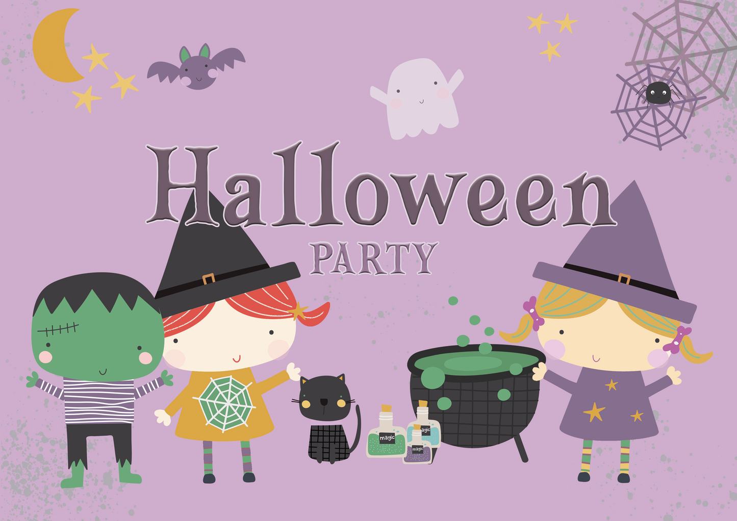 Pack decoración, papelería y detalles Festejos y cumpleaños HALLOWEEN SALEM PARTY