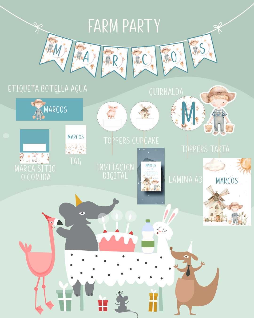 topper tarta, lamina, inv digital etc