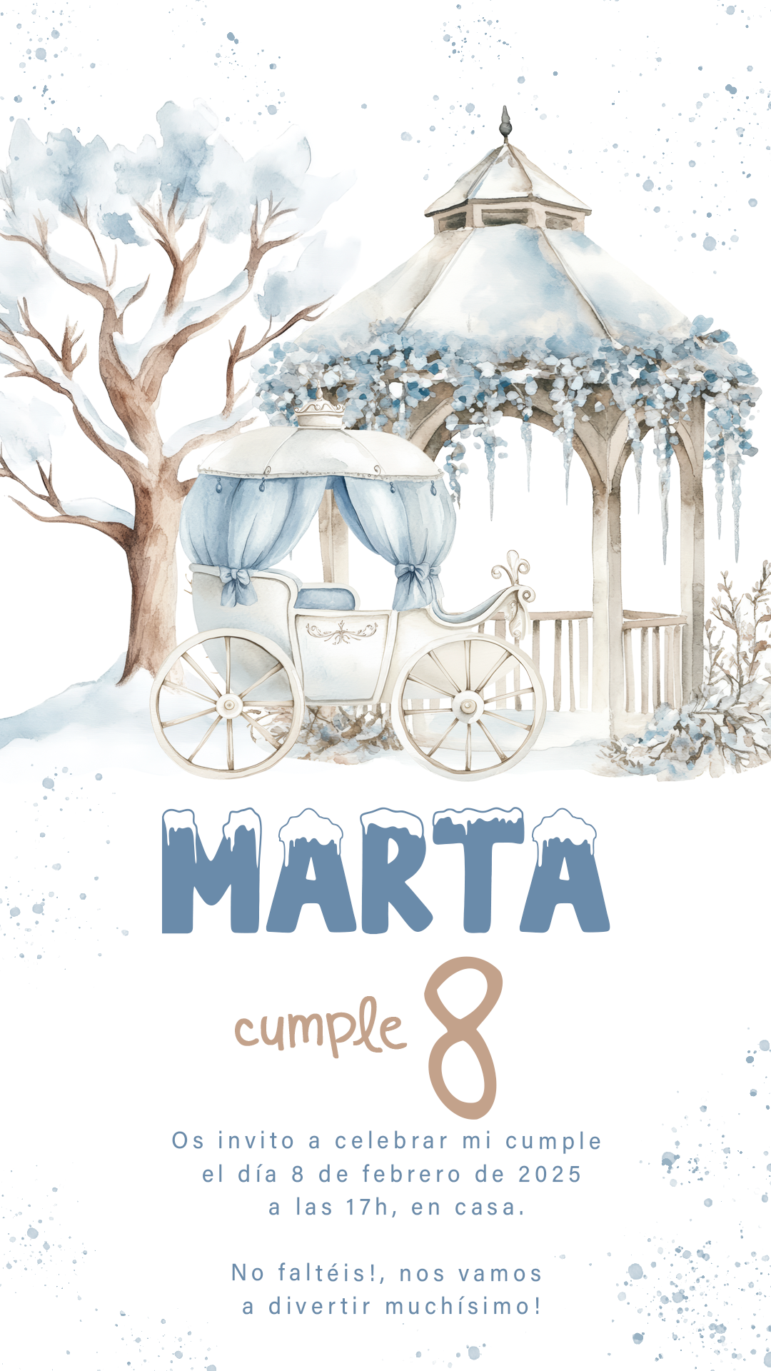 Pack decoración, papelería y detalles (Cuentos clásicos) Festejos y cumpleaños ICE PRINCESS