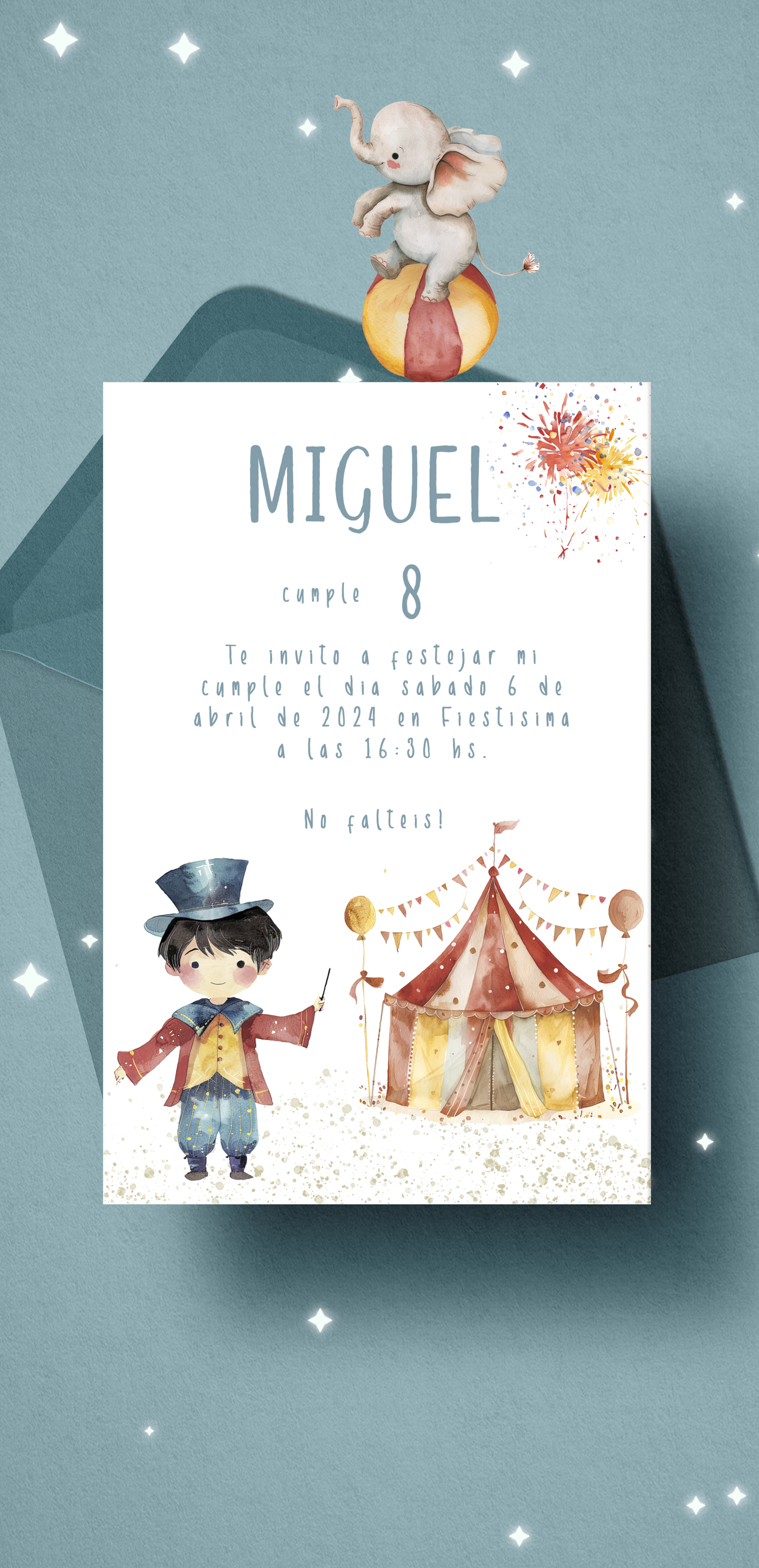 Pack PROMO decoración, papelería y detalles Festejos y cumpleaños FUNNY CIRCUS
