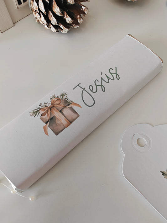 Pack Chocolatina personalizada para Navidad