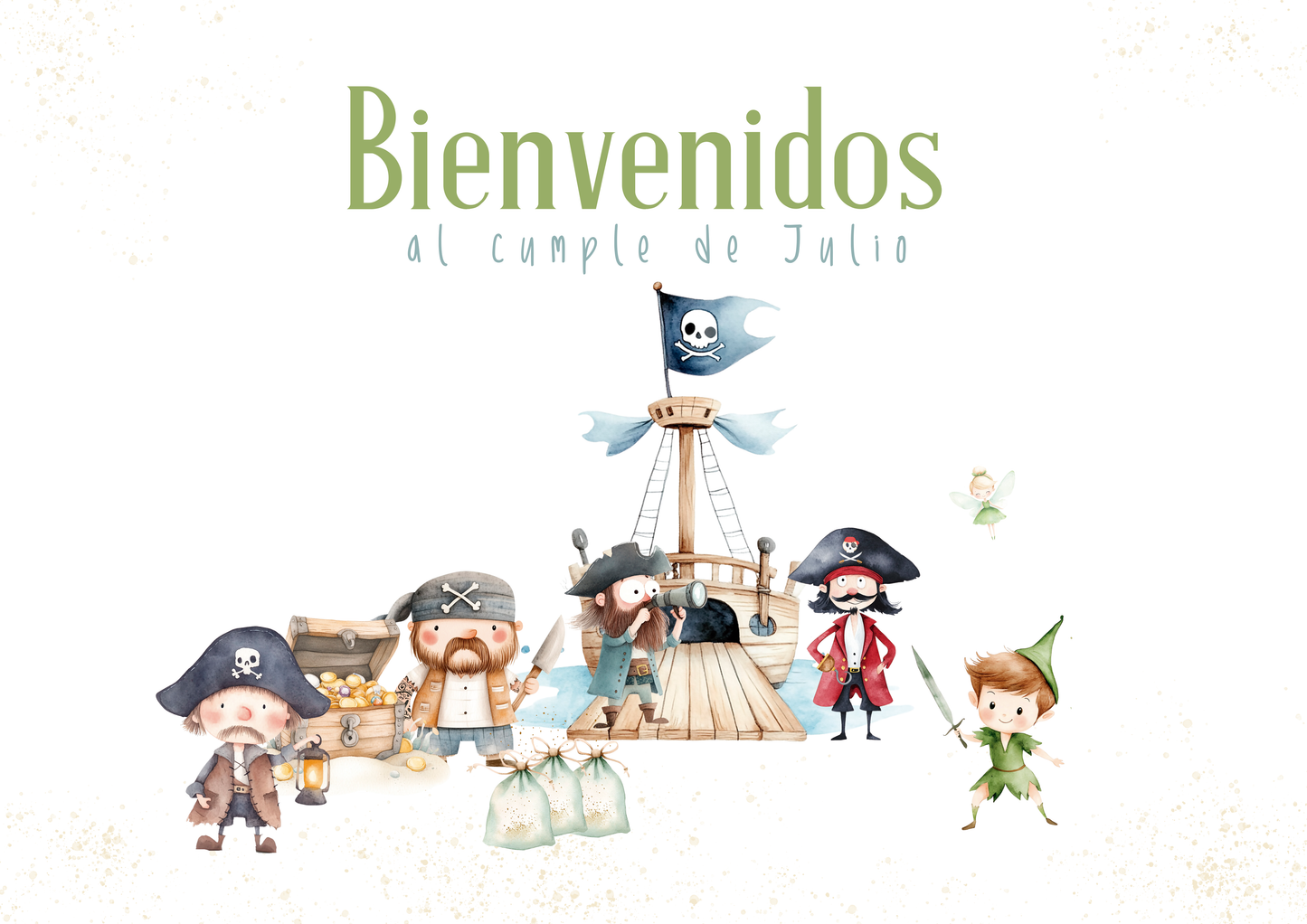 Pack decoración, papelería y detalles (Cuentos clásicos) Festejos y cumpleaños LITTLE PETER