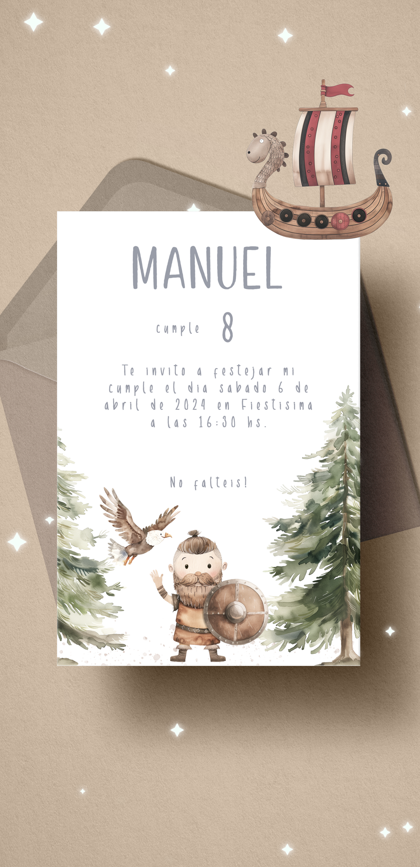 Pack PROMO decoración, papelería y detalles Festejos y cumpleaños VIKINGS FRIENDS