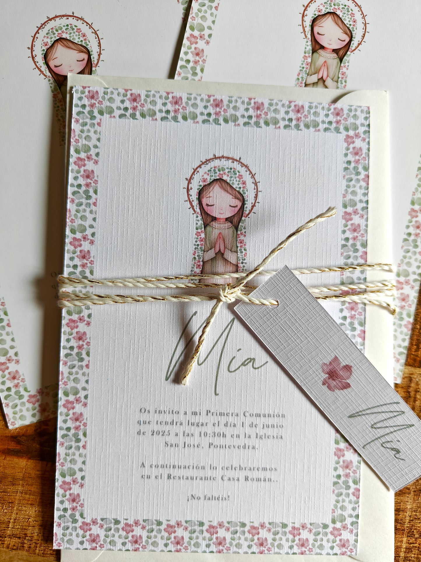 Invitación impresa personalizada Comunión COLECCIÓN VIRGENCITA