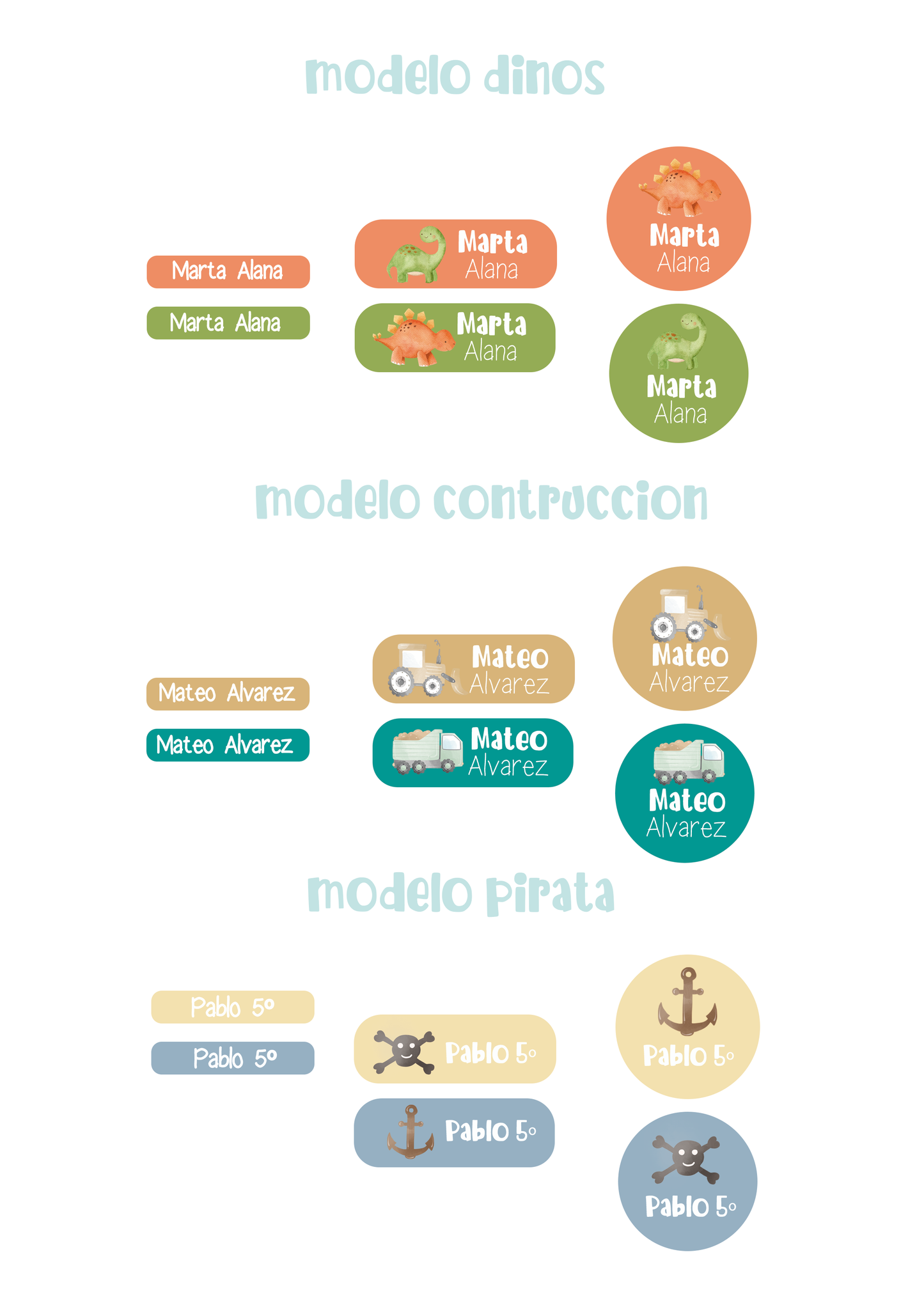 Etiquetas escolares Waterproof Vuelta al colegio