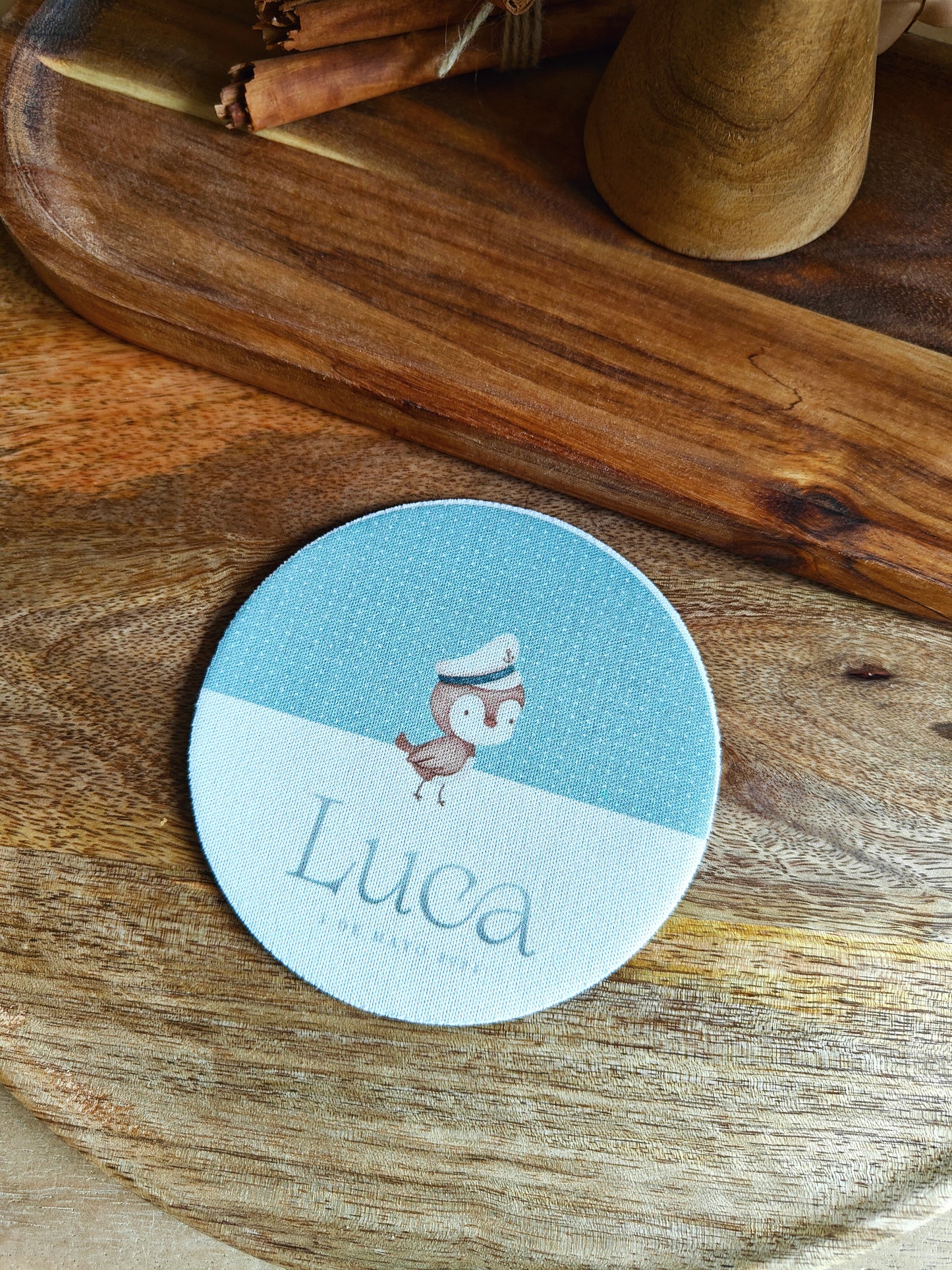 Posa vasos personalizado Comunión COLECCIÓN INICIAL + Pajarito marinero