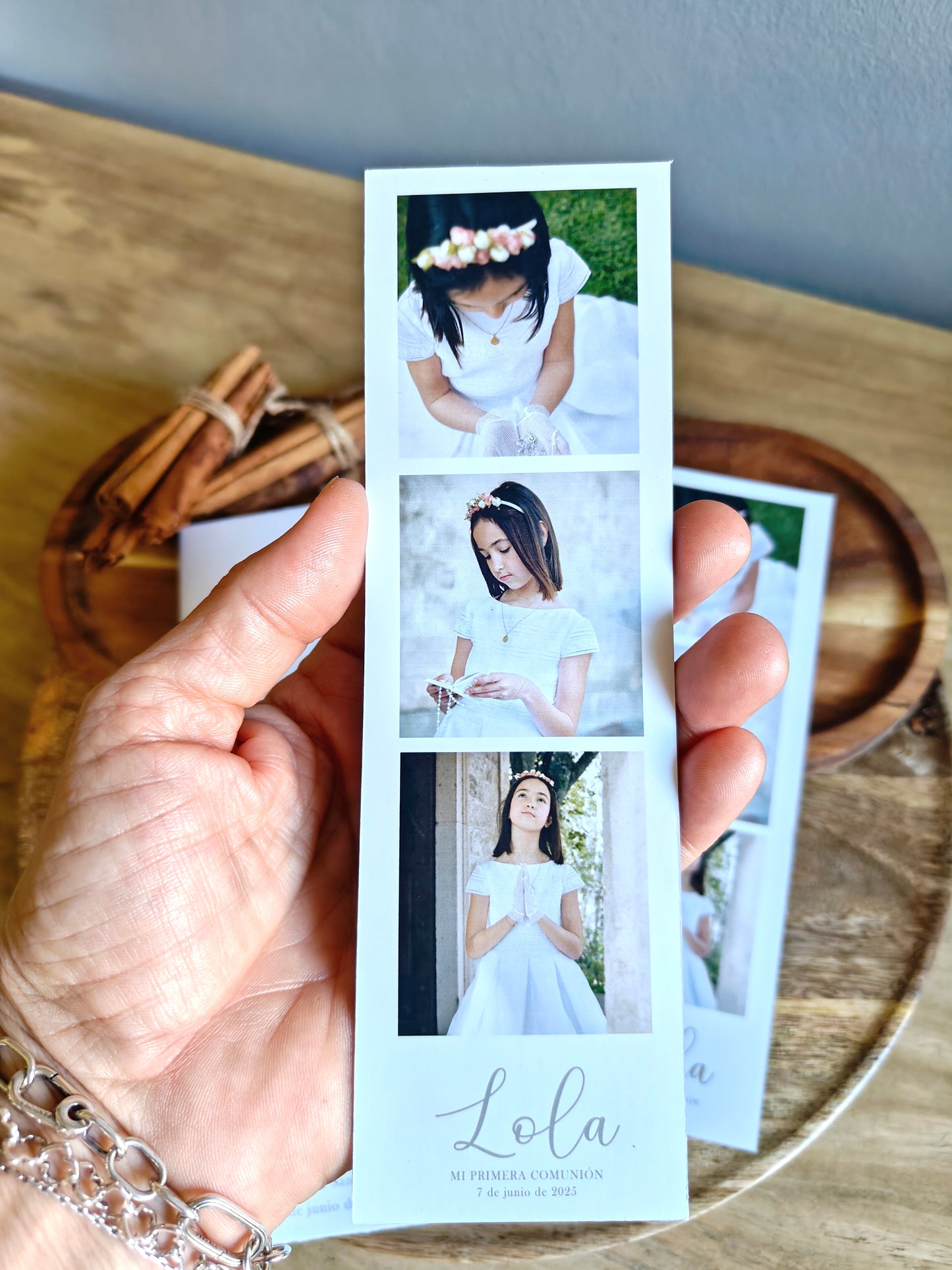 Recordatorio con foto personalizado (fotomatón) COLECCIÓN MARGHERITA