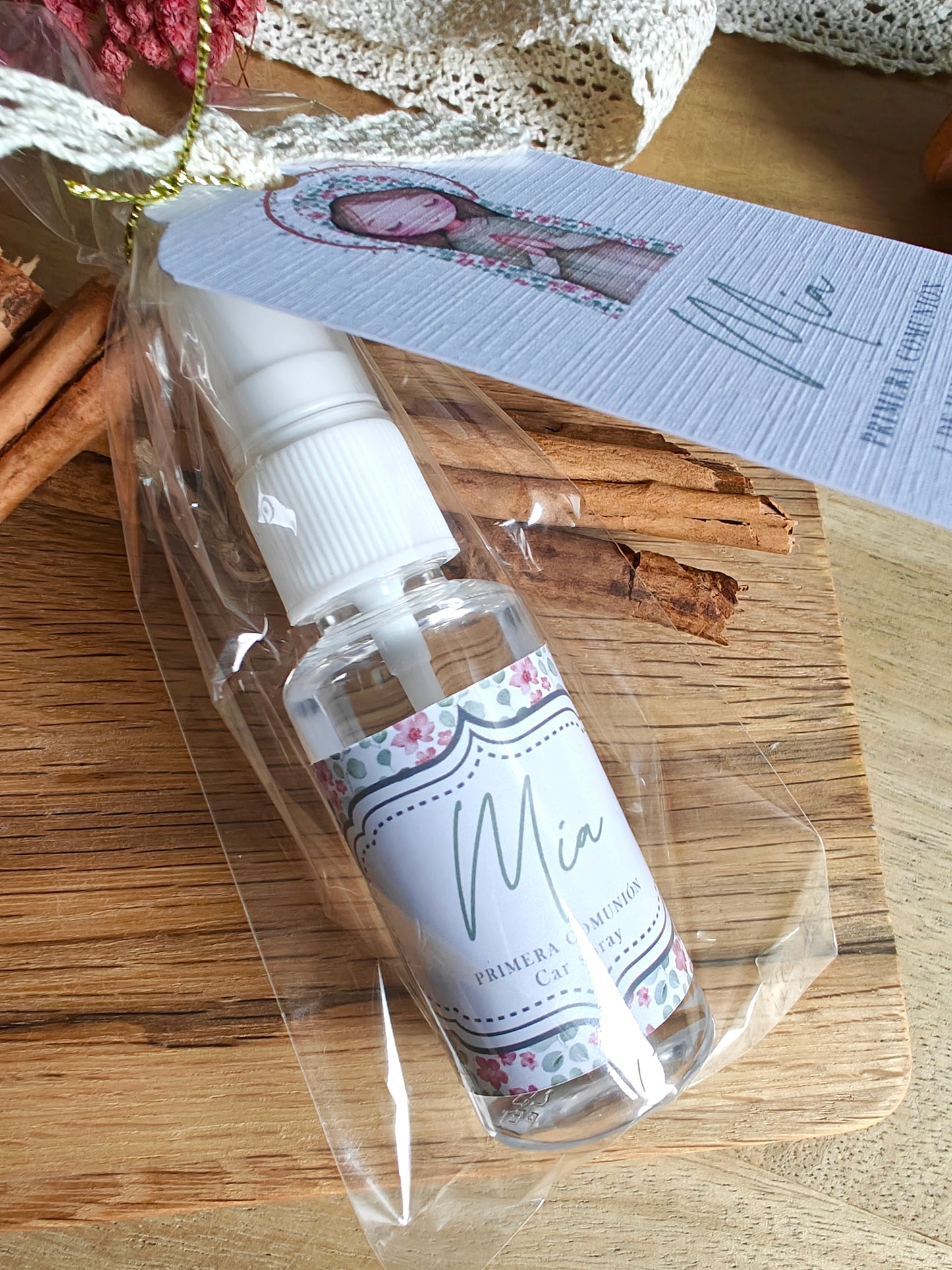 Spray para coche personalizado Comunión COLECCIÓN VIRGENCITA