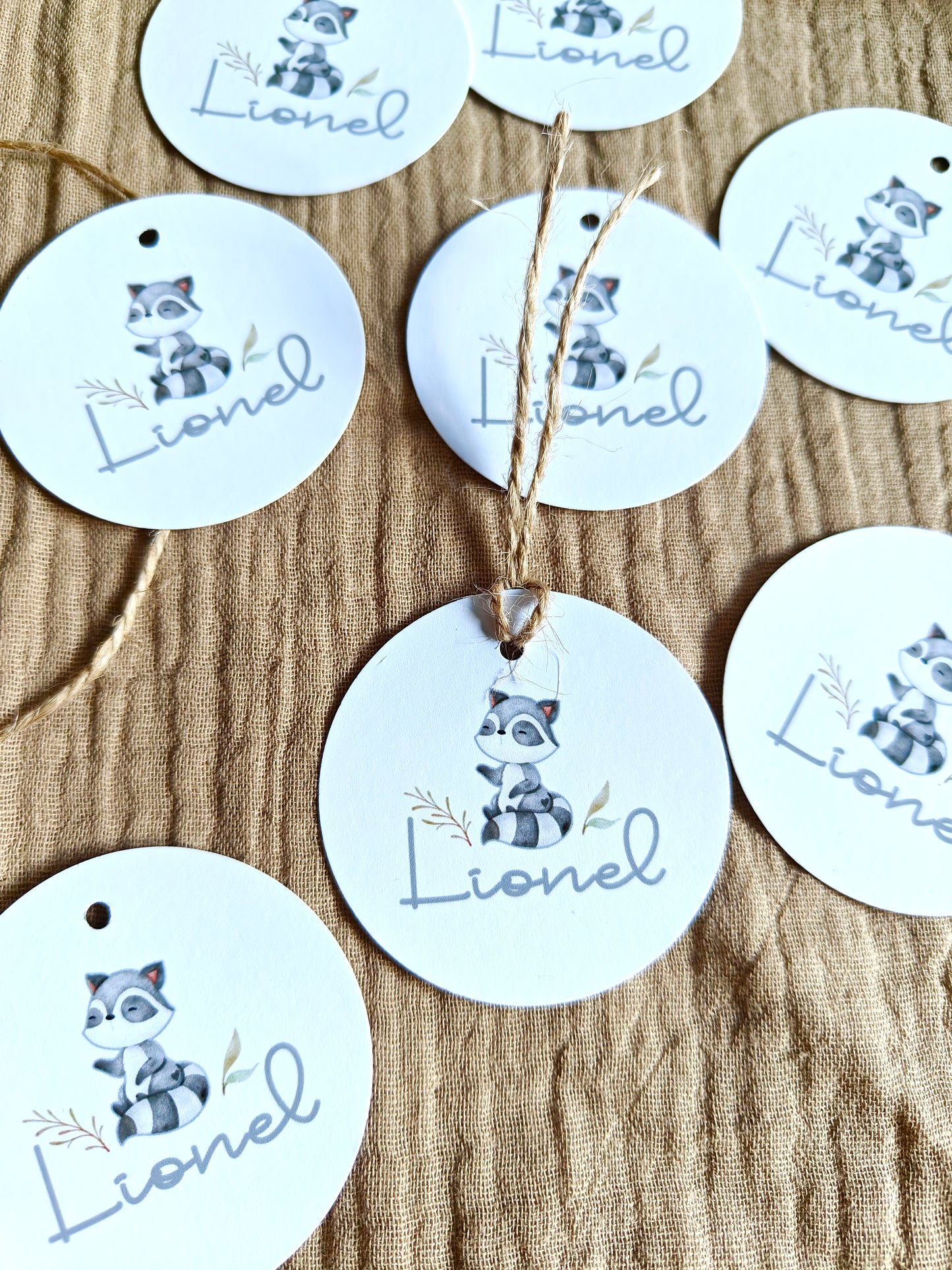 Pack x 15 Etiquetas redonda personalizada Bautizo GOODLAND