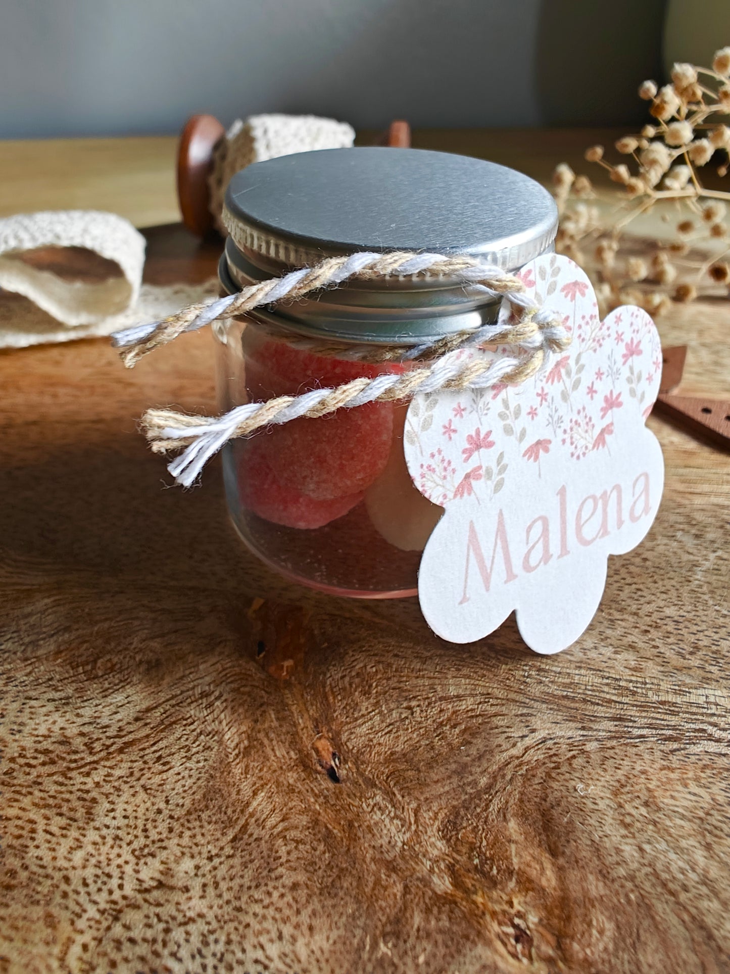 Tarro dulce con etiqueta personalizado Bautizo COLECCIÓN ANGELITO