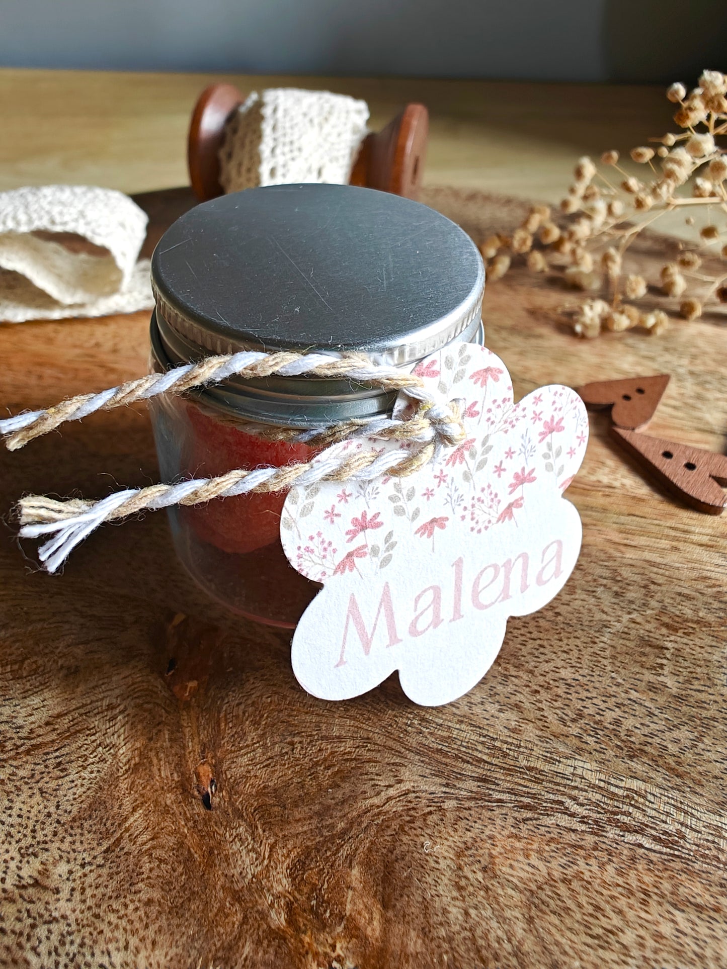 Tarro dulce con etiqueta personalizado Bautizo COLECCIÓN ANGELITO
