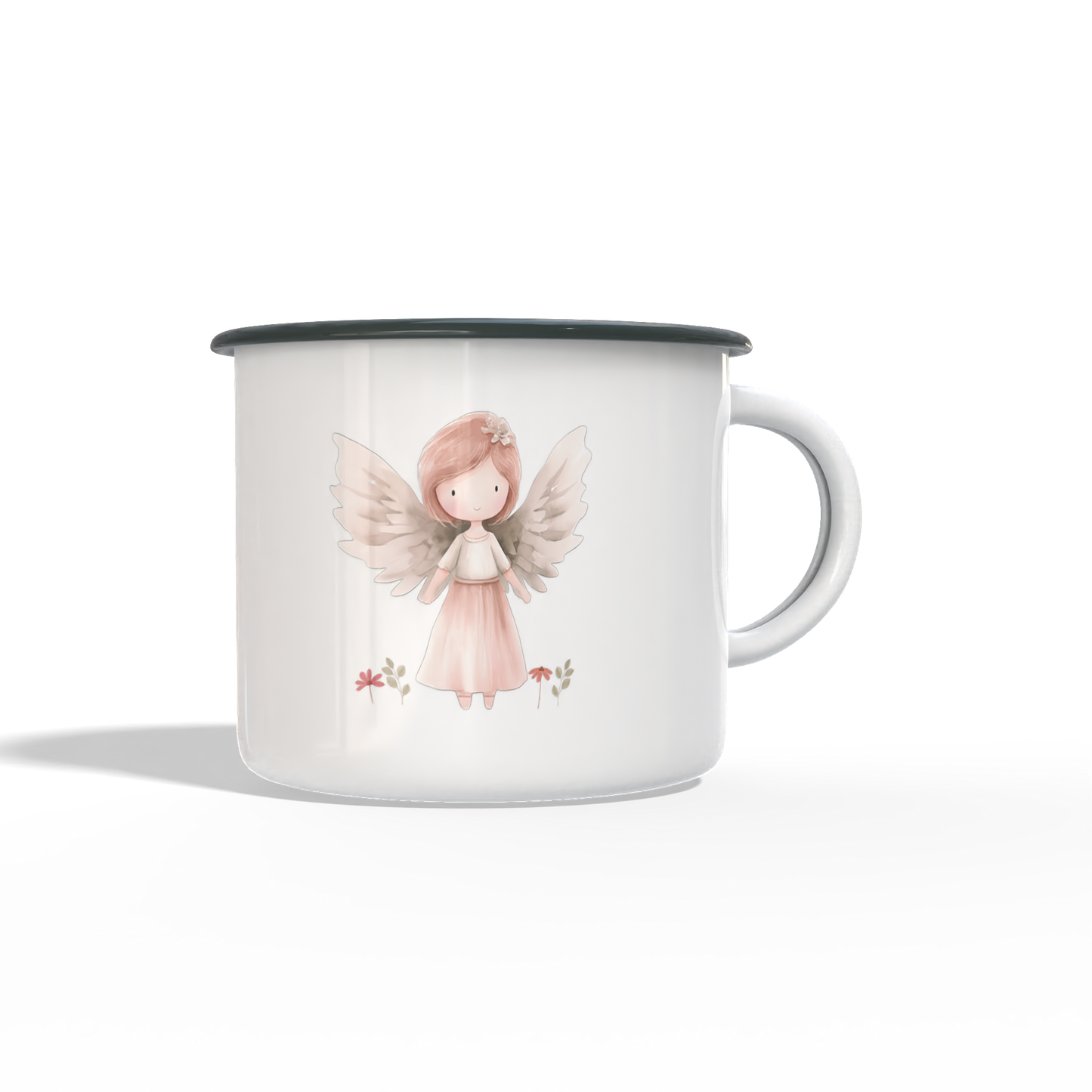 Taza metal estilo vintage personalizada Bautizo