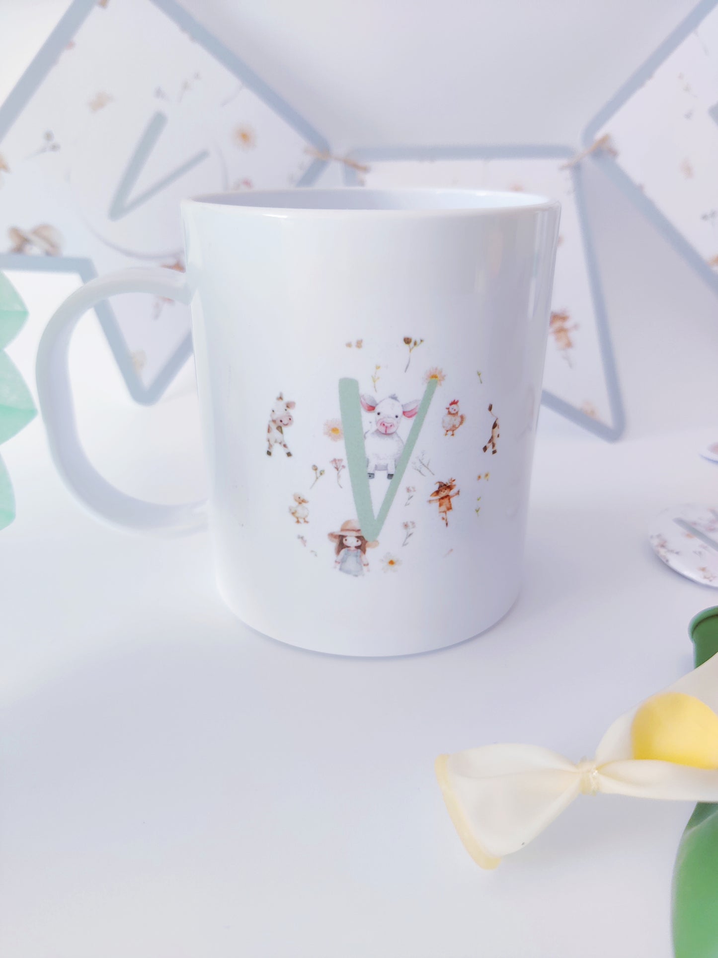 Taza plástica personalizada Bautizo