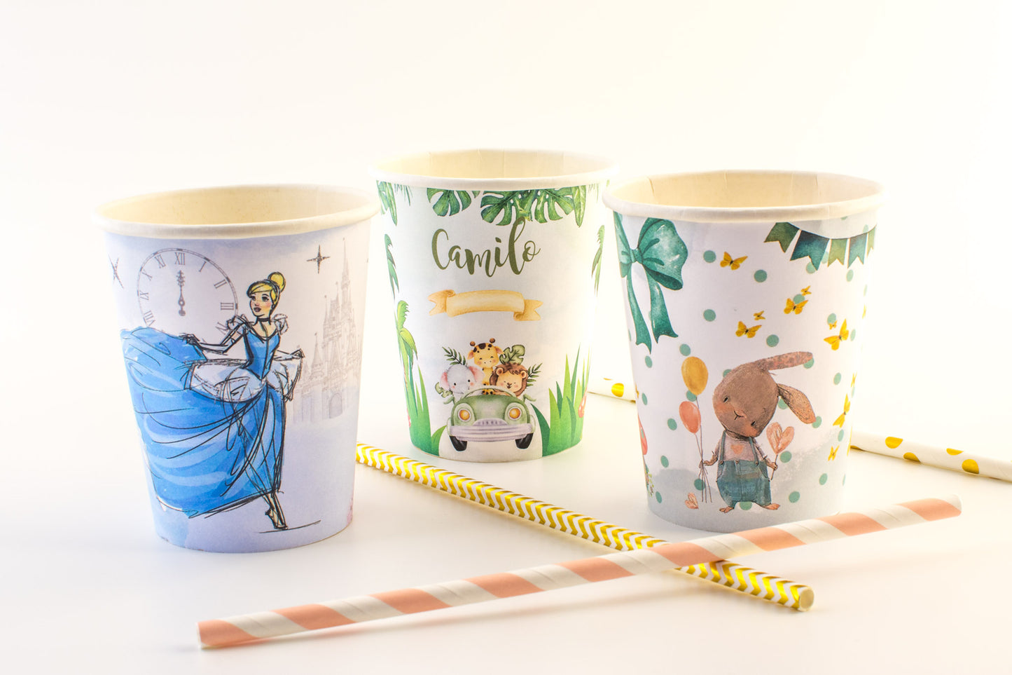 Vasos de papel personalizado Festejos y cumpleaños