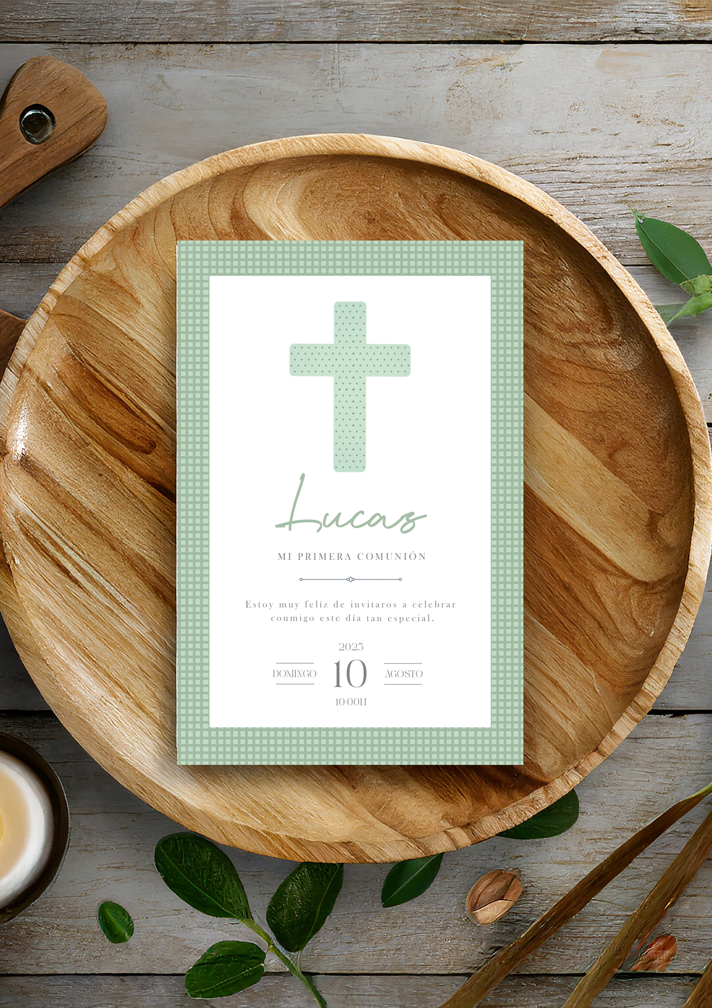 Invitación impresa personalizada Comunón COLECCIÓN IMAGINE CRUZ