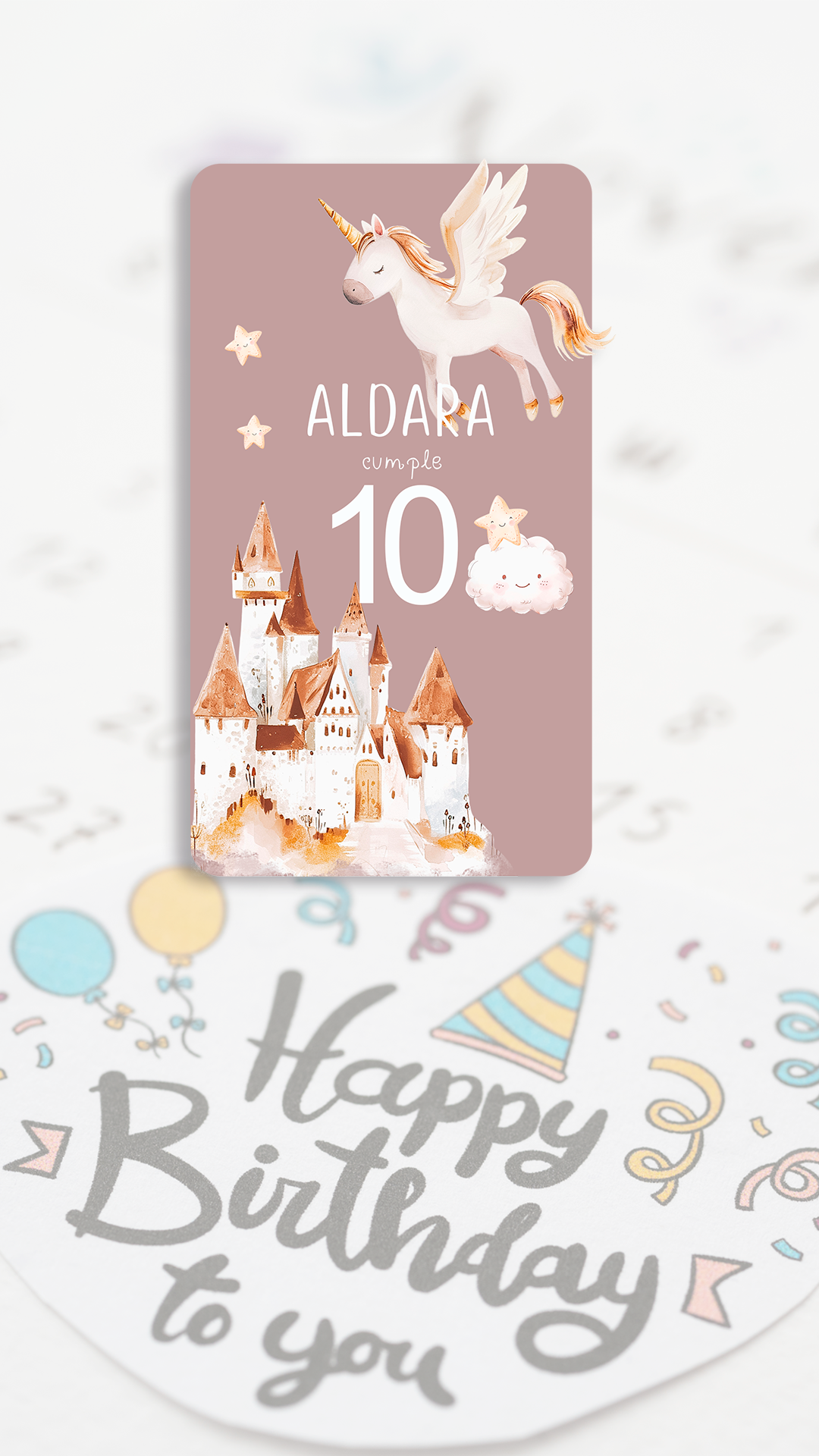 Invitación digital personalizada cumpleaños y festejos