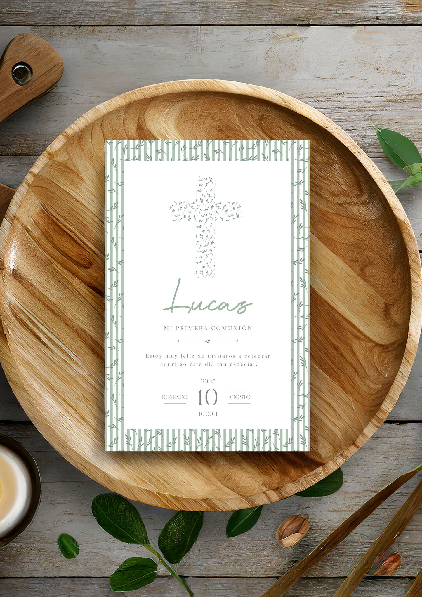 Invitación impresa personalizada Comunón COLECCIÓN IMAGINE CRUZ