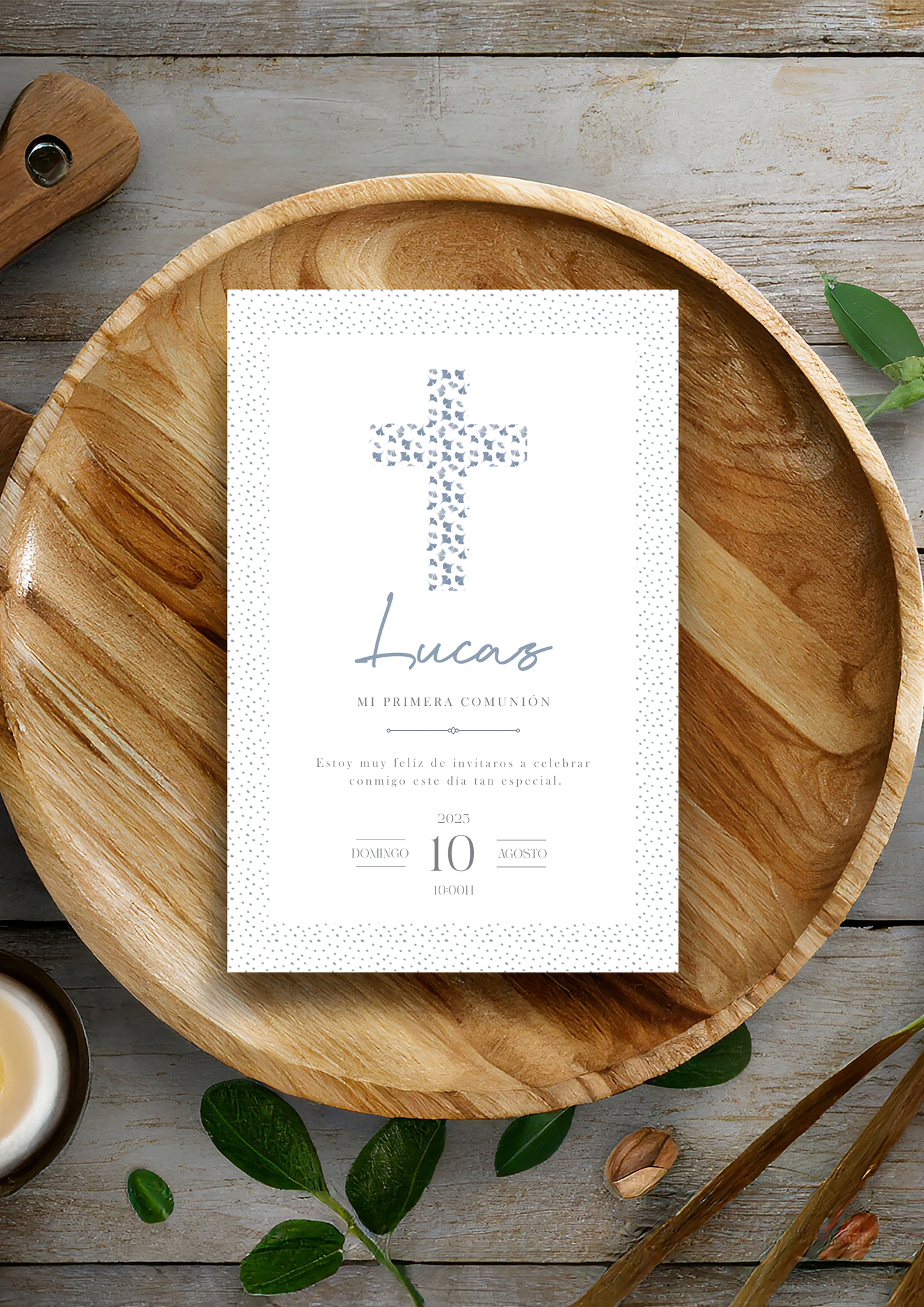 Invitación impresa personalizada Comunón COLECCIÓN IMAGINE CRUZ