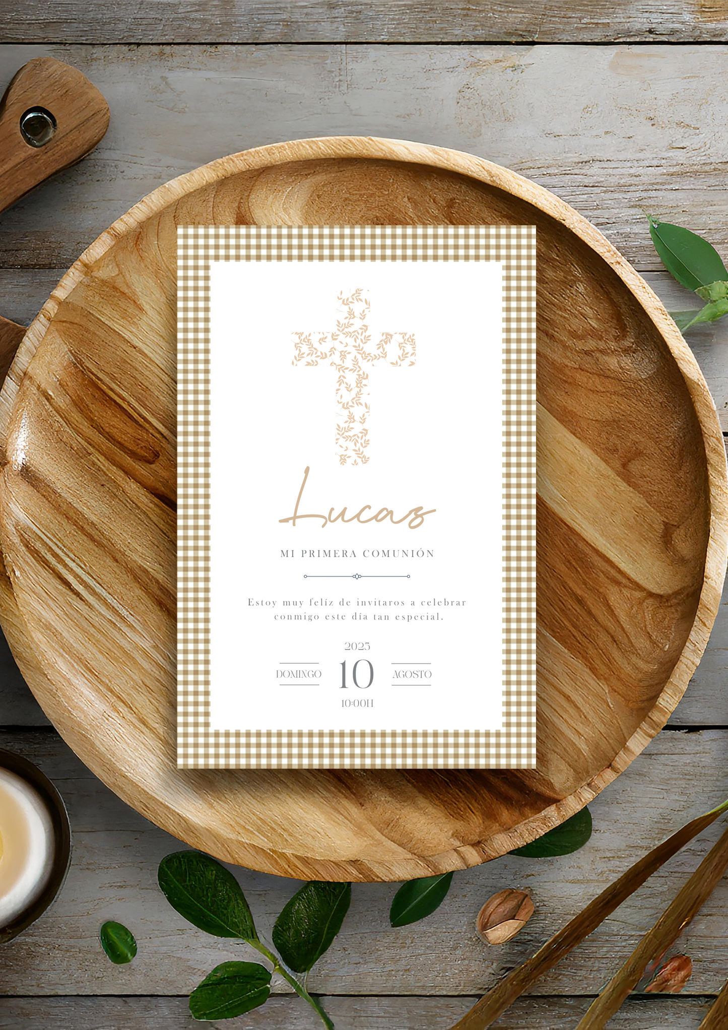 Invitación impresa personalizada Comunón COLECCIÓN IMAGINE CRUZ