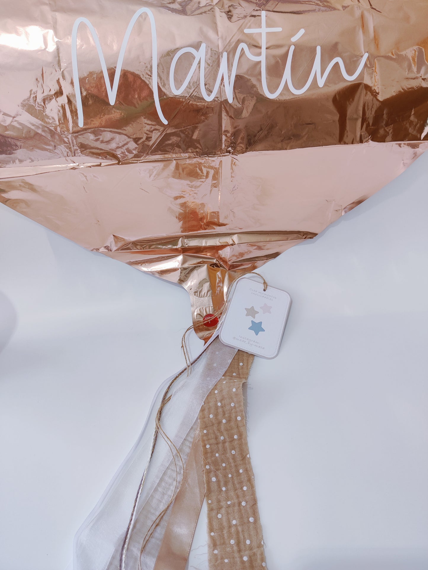 Globo metalizado con nombre personalizado Comunión