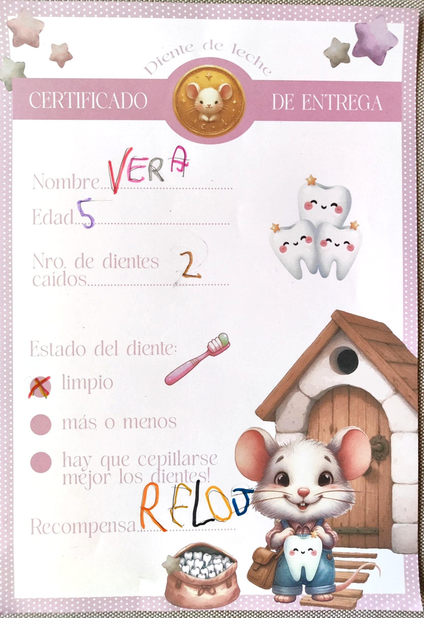 KIT Certificado Ratón Perez