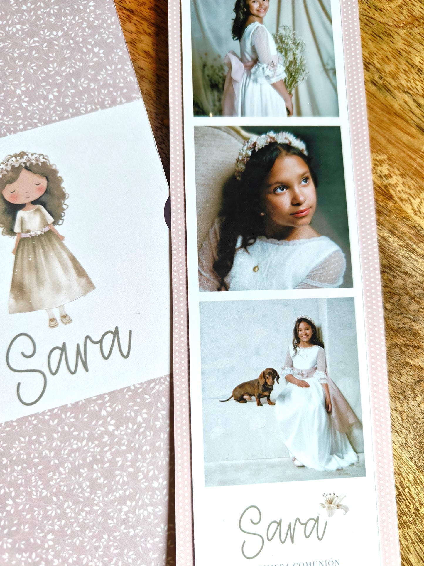 Recordatorio con foto personalizado (fotomatón) COLECCIÓN SARA