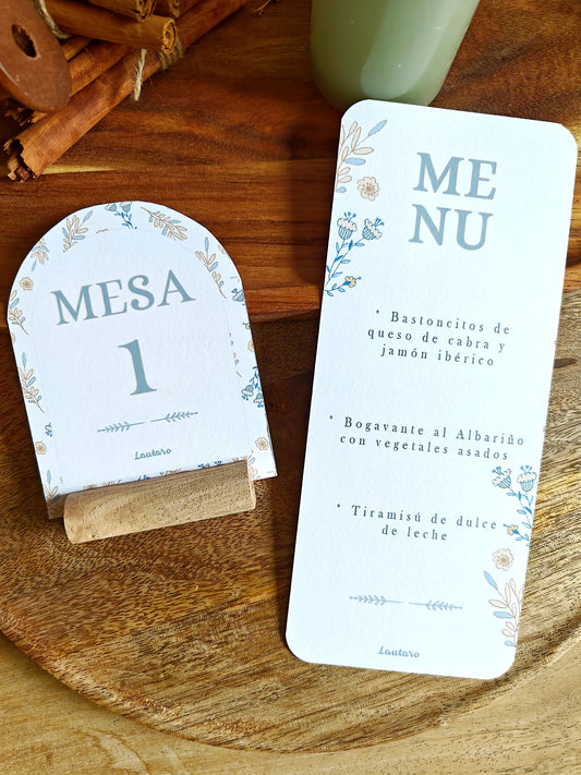 Minuta - Menú para mesa personalizado Bautizo