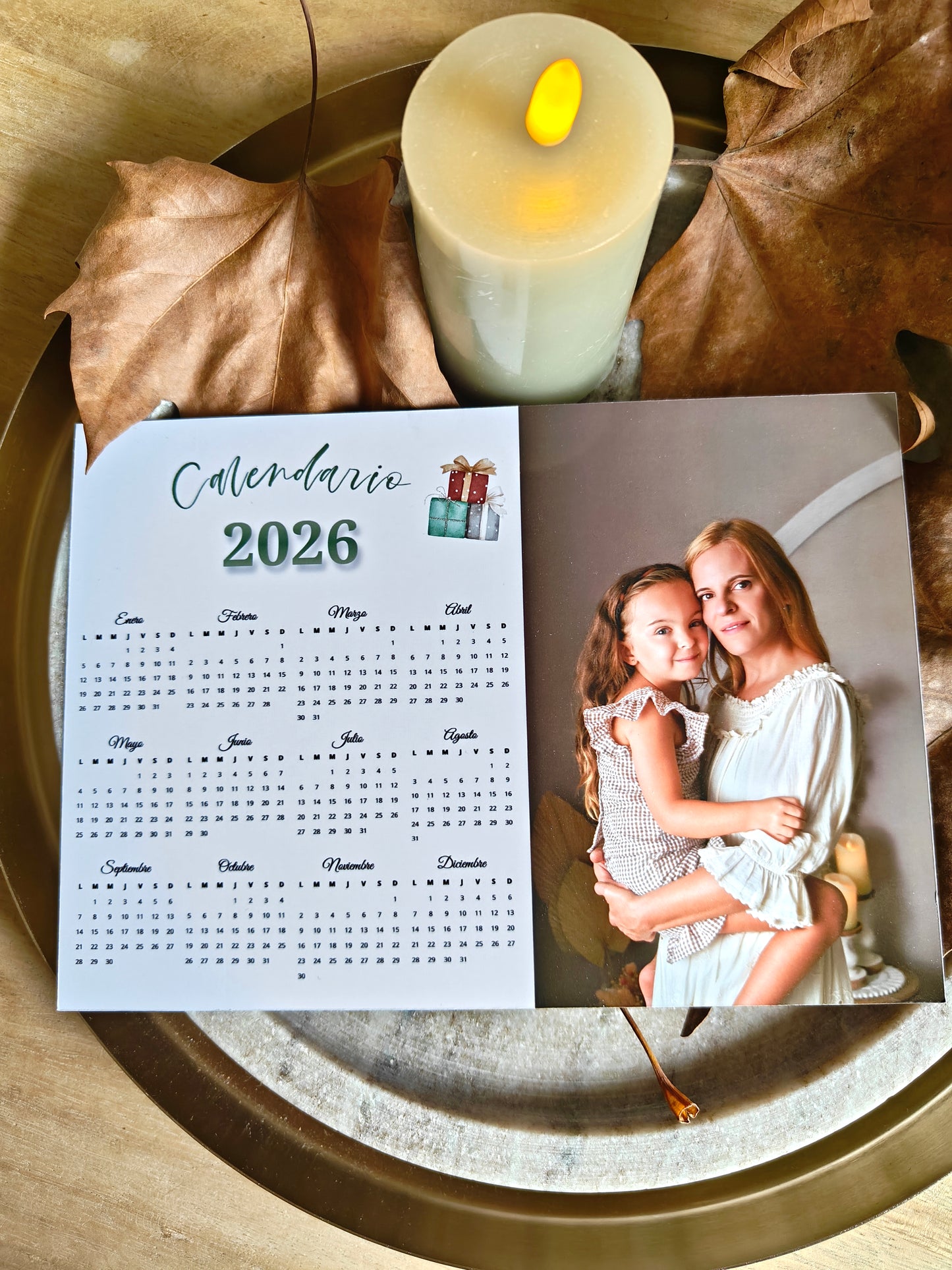 Calendario 2026 con foto papel o imán
