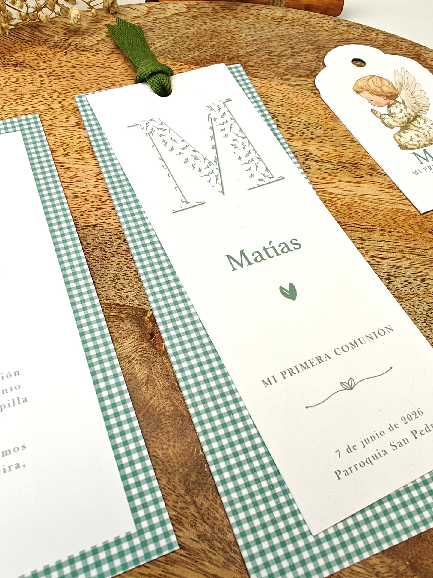 Recordatorio / Punto de libro personalizado Comunión COLECCIÓN ANGELITO NIÑO (NEW)