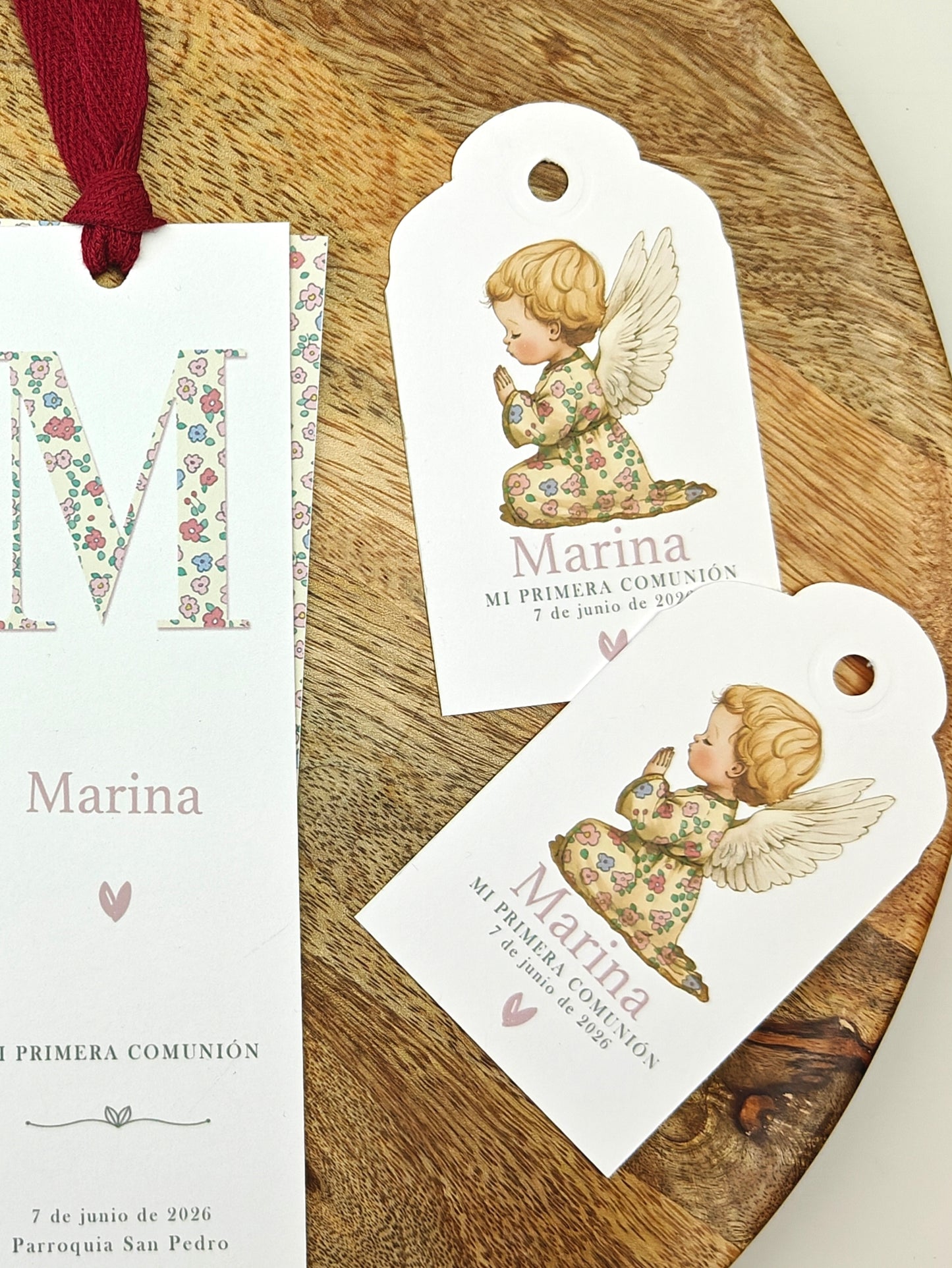 Pack Etiquetas personalizadas Comunión COLECCIÓN ANGELITO NIÑA (NEW)