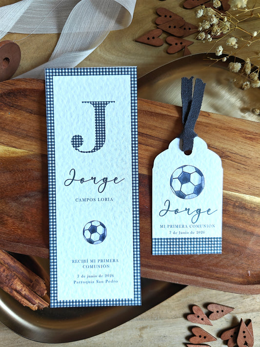 Recordatorio / Punto de libro personalizado Comunión COLECCIÓN FAN